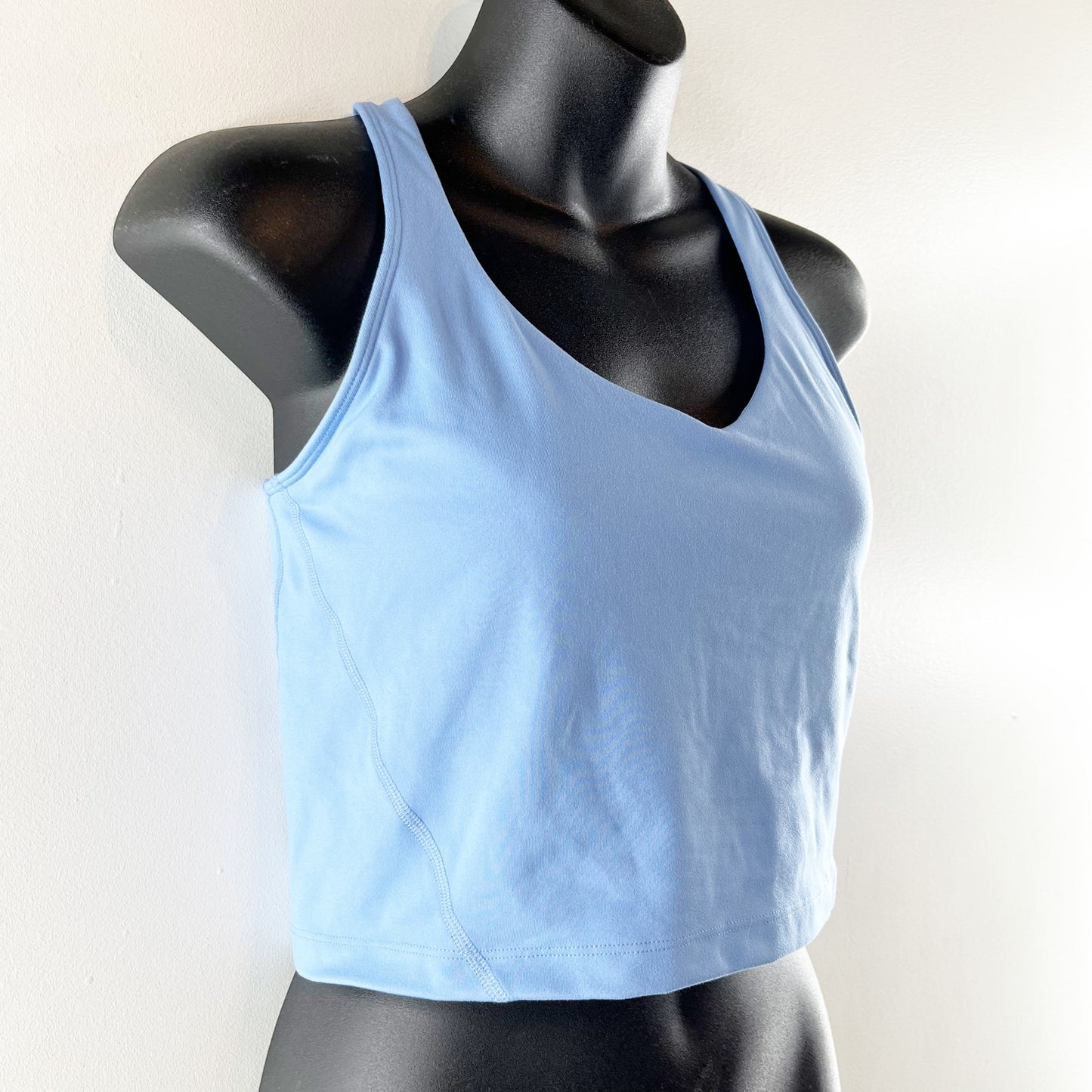 Gilly Hicks Go Recharge Strappy Back Cropped Tank Top Blue Large