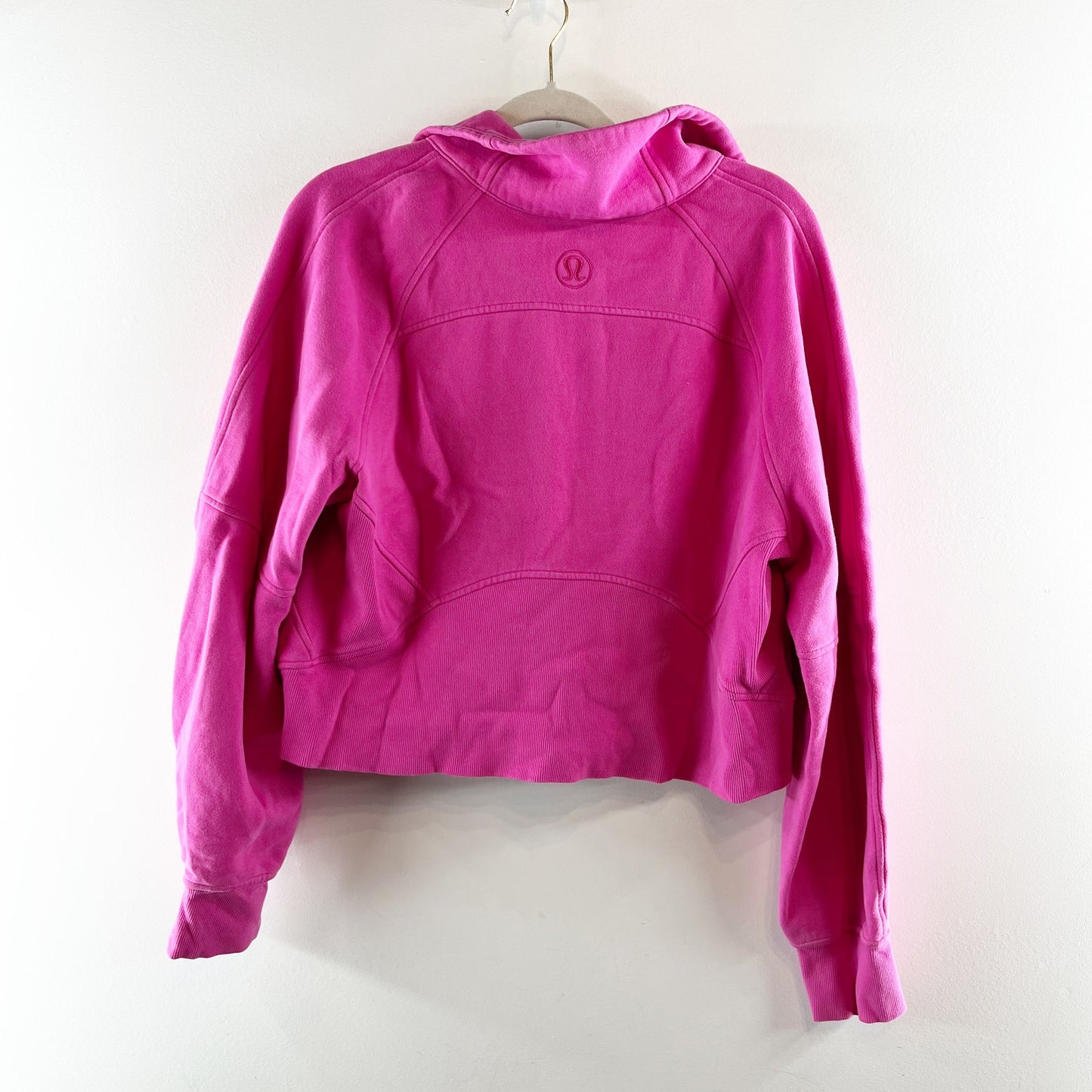 Lululemon Scuba Oversized Funnel Neck Half Zip Hoodie Pink Lychee Medium / Large