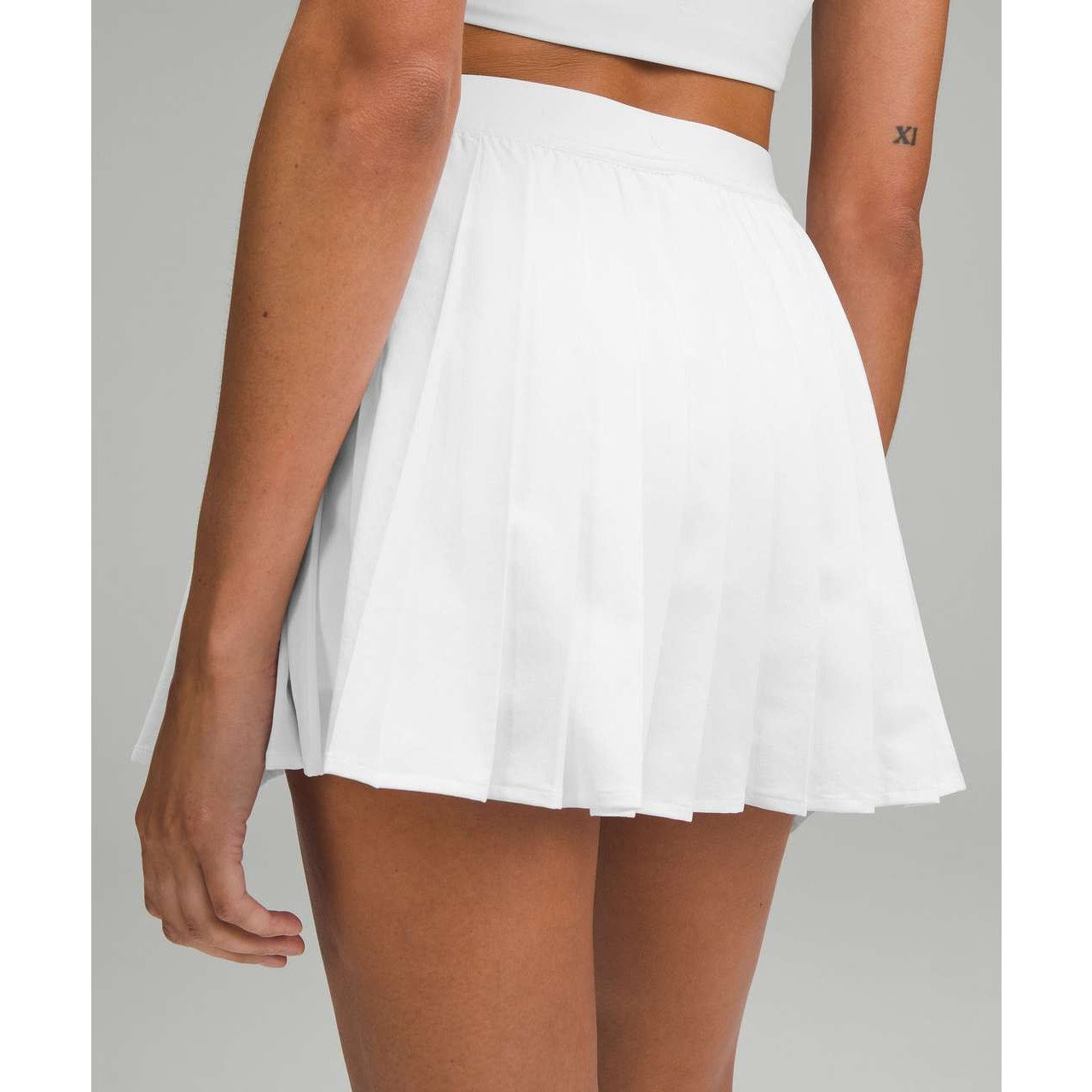 Lululemon High-Rise Pleated Tennis Mini Skirt Skort White 4