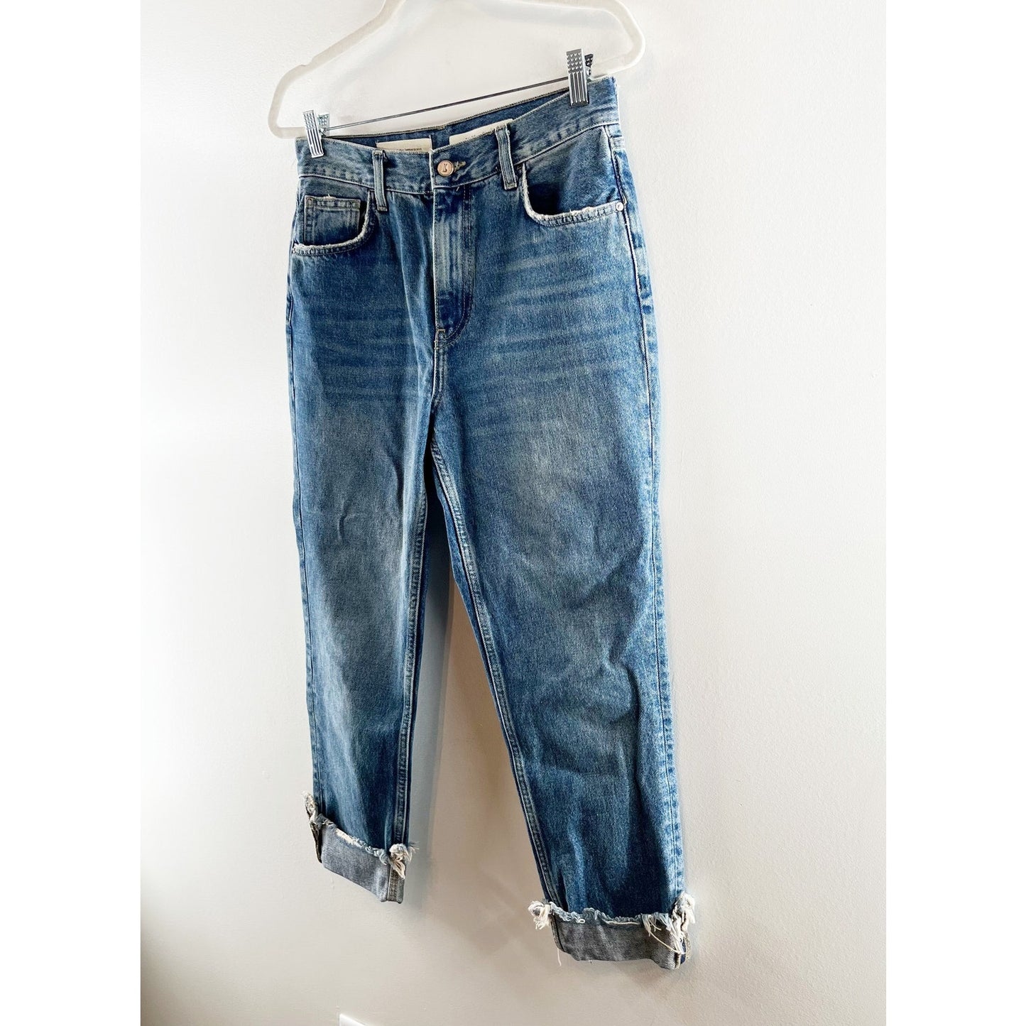 Pilcro and The Letterpress High Rise Tilde Slim Boyfriend Jeans Blue 28 / 6