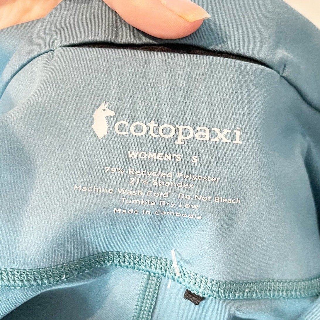 Cotopaxi High Rise Mariposa Leggings Colorblock Submarine Green Small