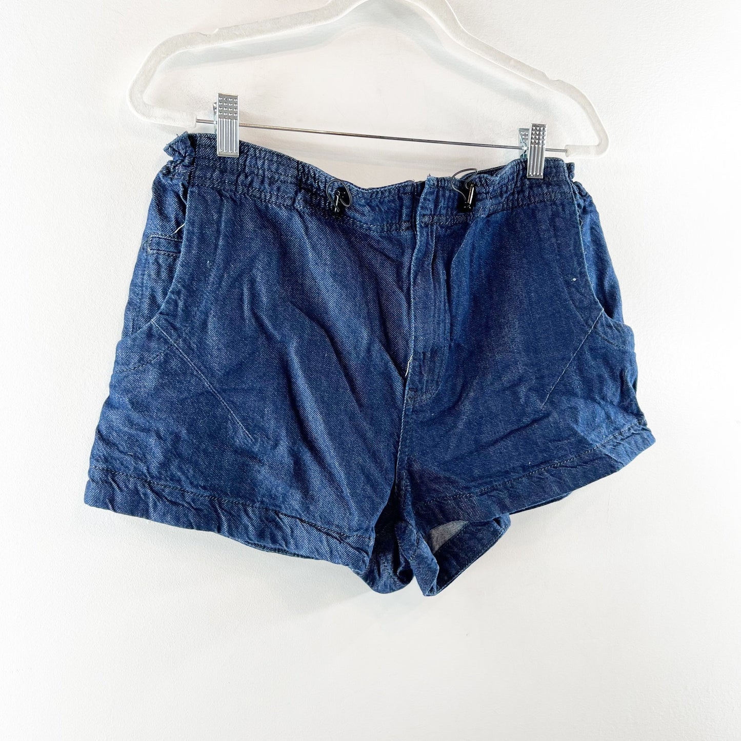 Anthropologie Pilcro Mid-Rise Denim Parachute Shorts Blue Large