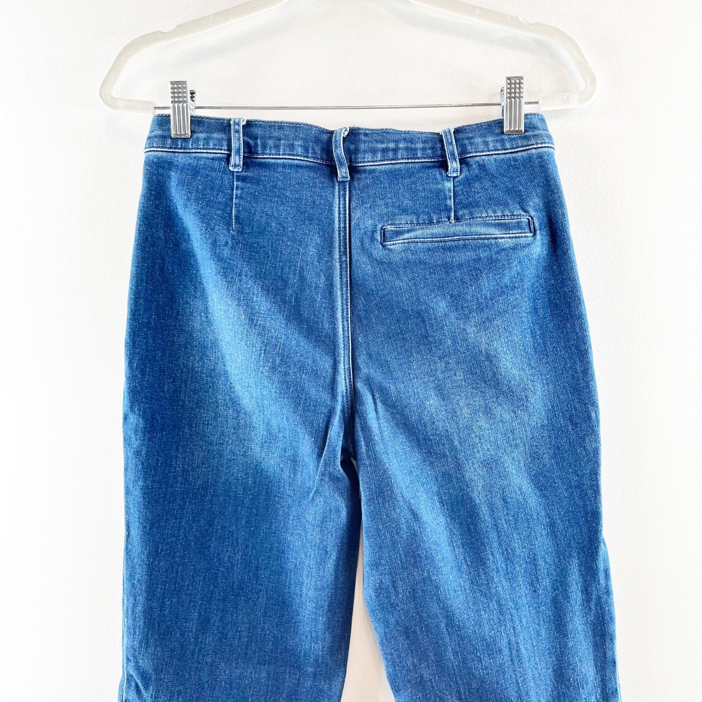 J. Mclaughlin High Rise Seamed Front Emmie Bootcut Jeans Dark Wash Blue 4