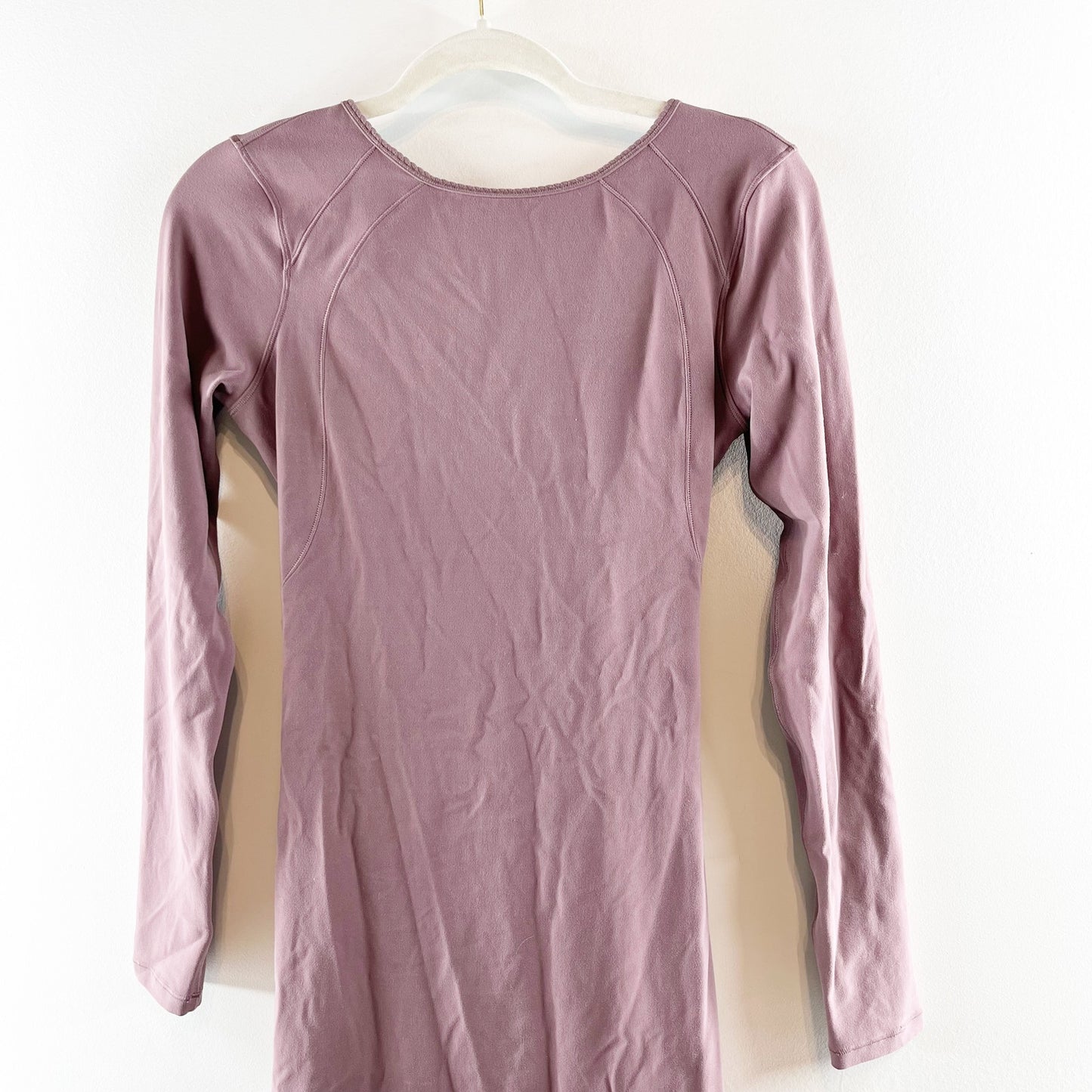 Lululemon Contour Mini Long Sleeve Dress Nulu Antique Bark Purple 6