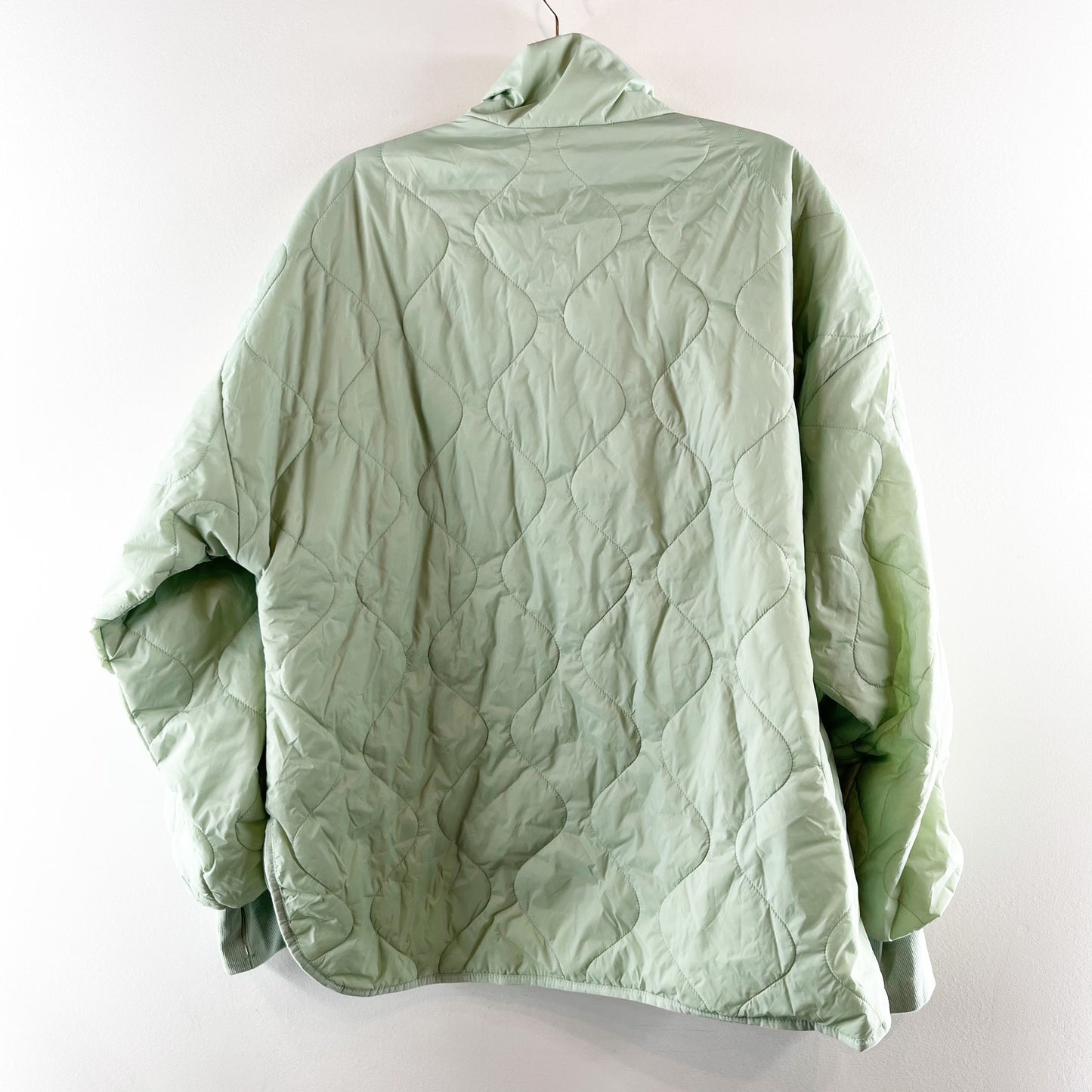 Old Navy Midweight Packable 1/2 Zip Water Resistant Puffer Jacket Green Large