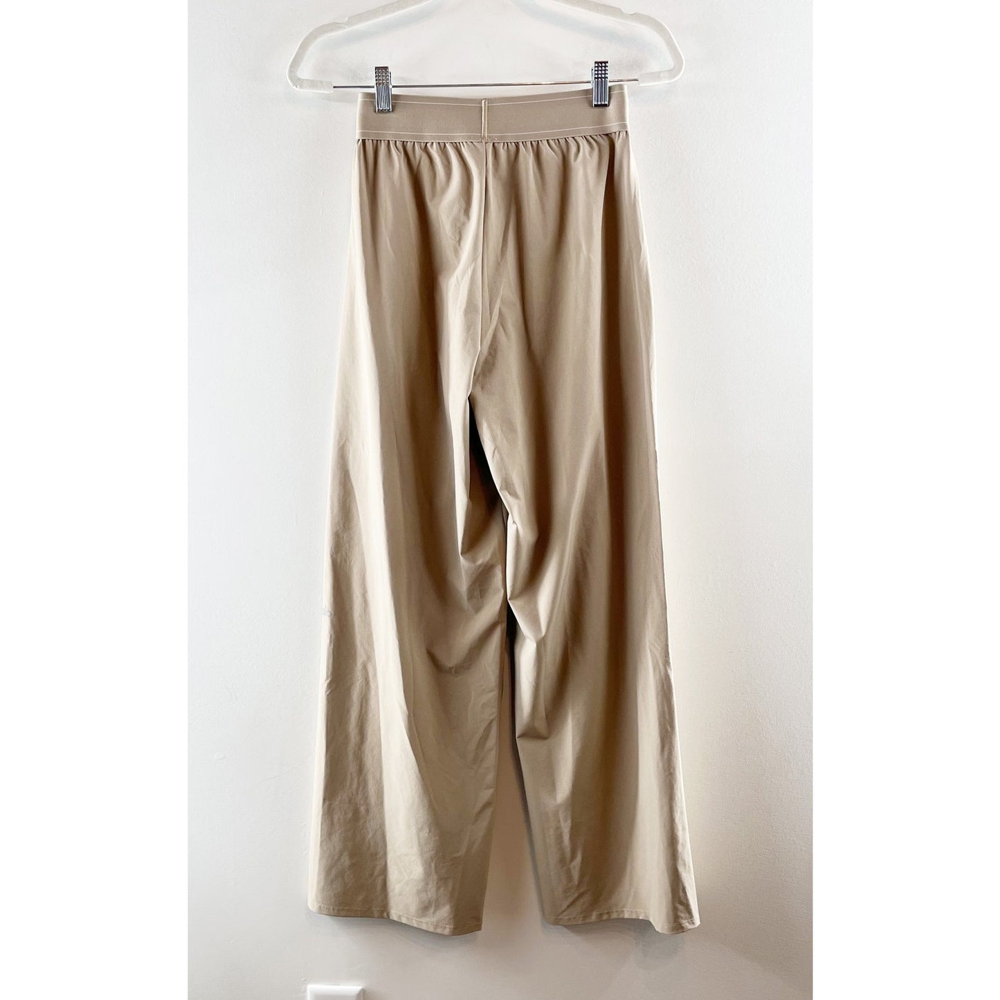 Alo High Rise Suit Up Wide Leg Trouser Pants Gravel Tan XS