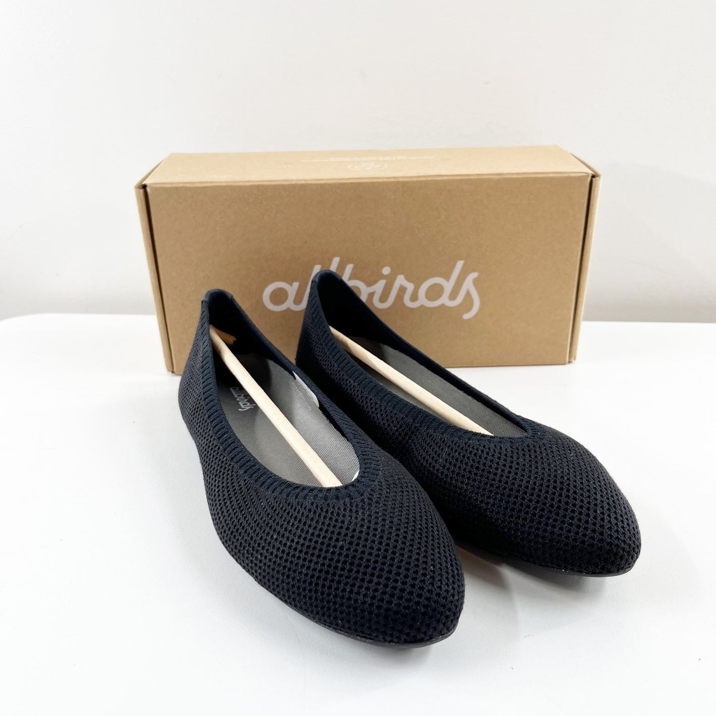 Allbirds Tree Breezer Point Ballet Knit Flats Black 7