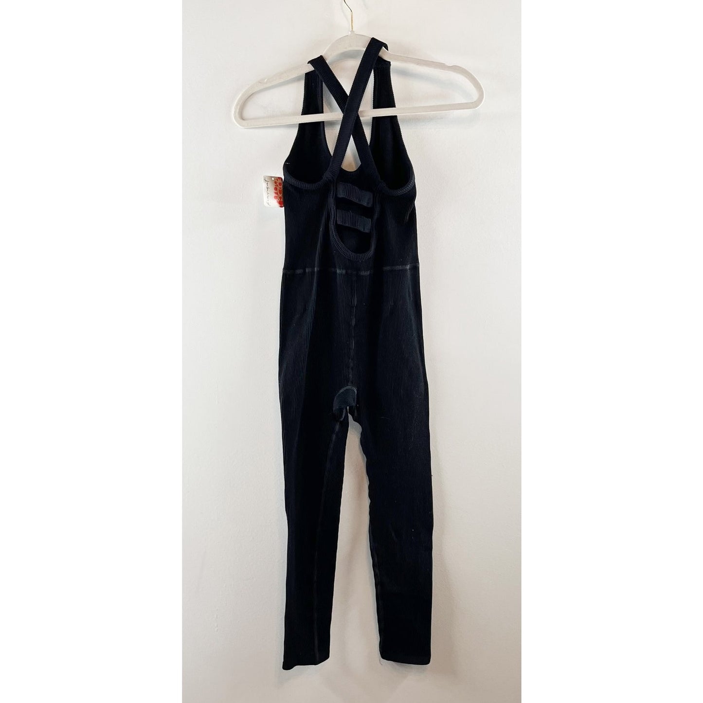 Free People Movement Free Throw Ribbed Onsie Jumpsuit Black Small