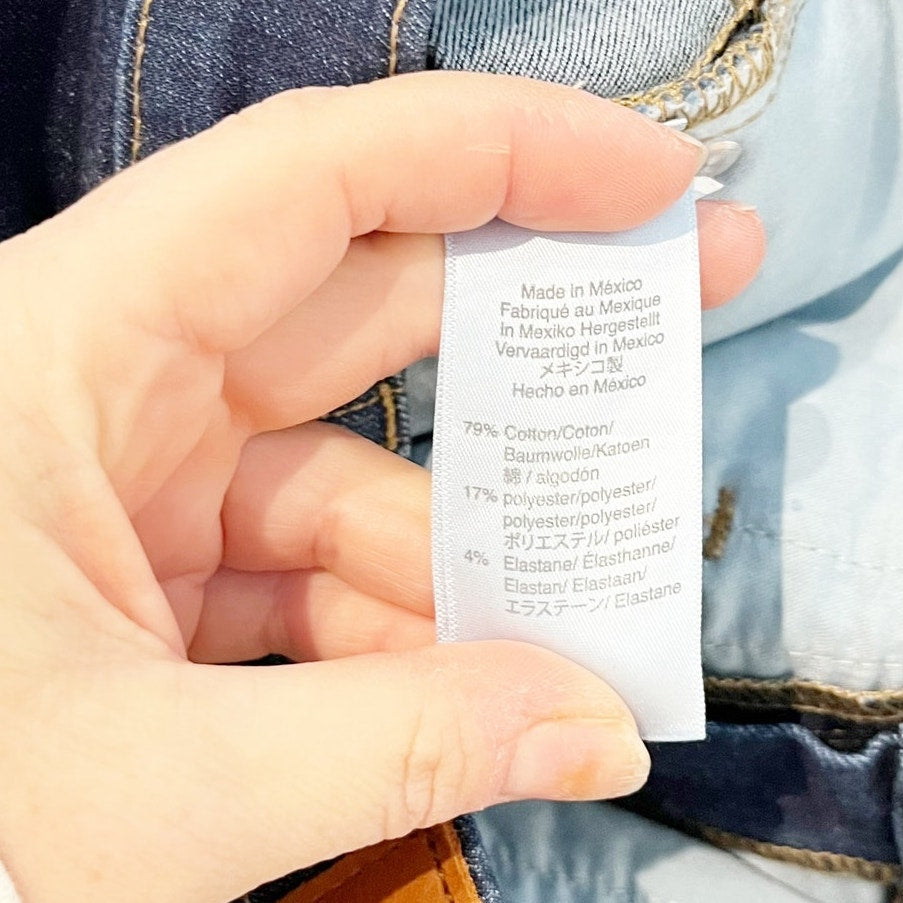 J. Crew Cotton Blend High Waisted Denim Billie Demi Boot Crop Jeans Blue 28 P