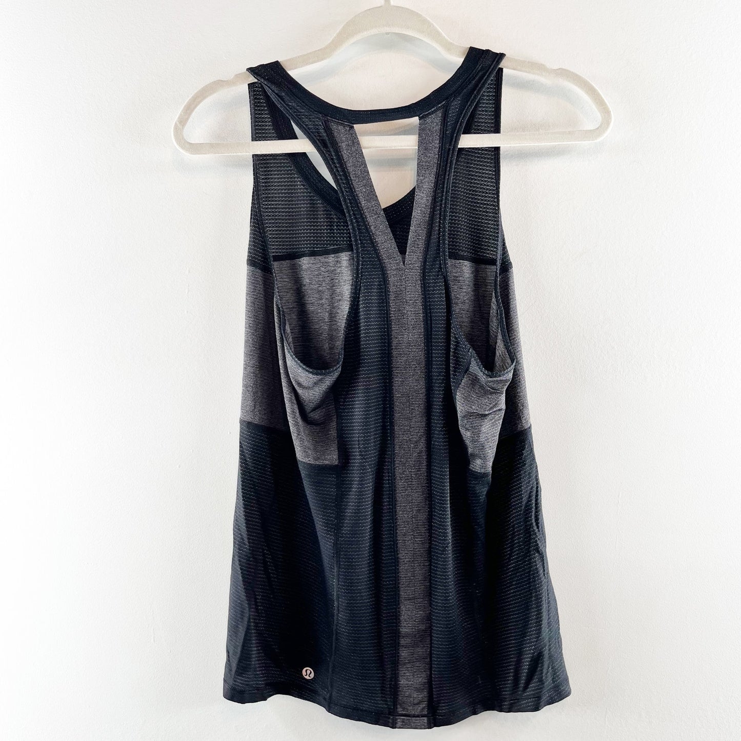 Lululemon Pedal To The Medal Singlet Tank Top Black Heathered Black Small