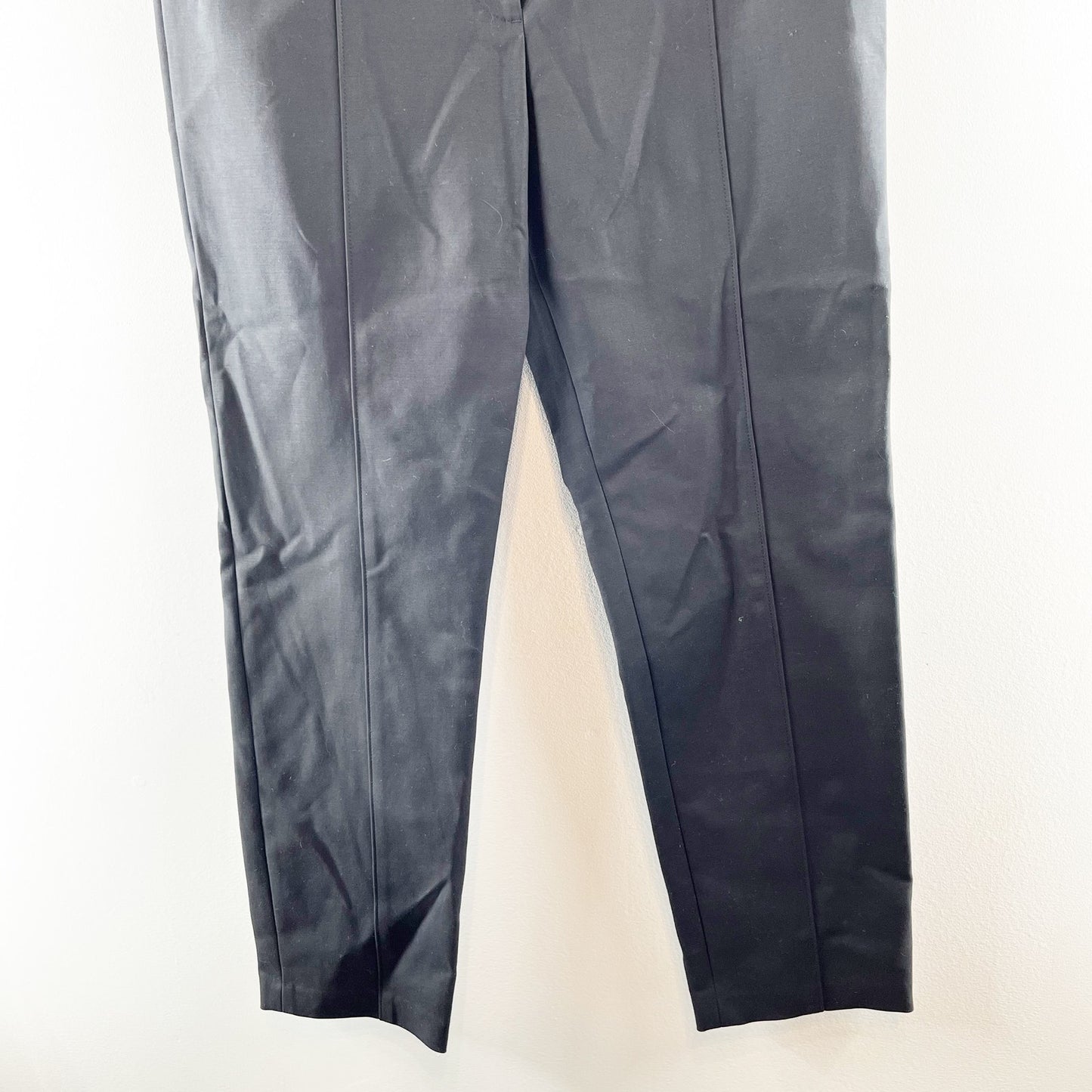 Tory Burch High Rise Straight Leg Ankle Trouser Dress Pants Black 14