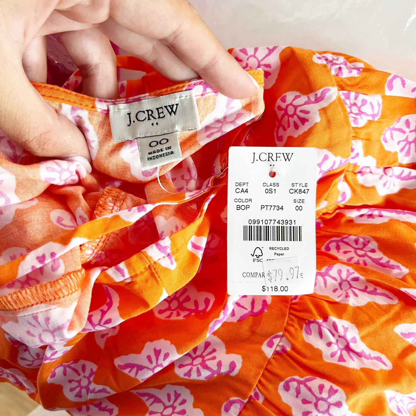 J. Crew Strappy Tiered Midi Sundress in Bold Orange Pink 00