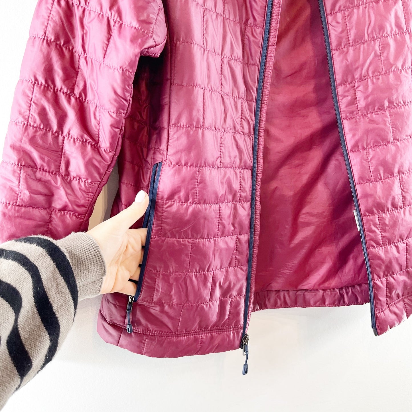 Patagonia Full Zip Nano Puff Puffer Jacket Coat Maroon Red Small