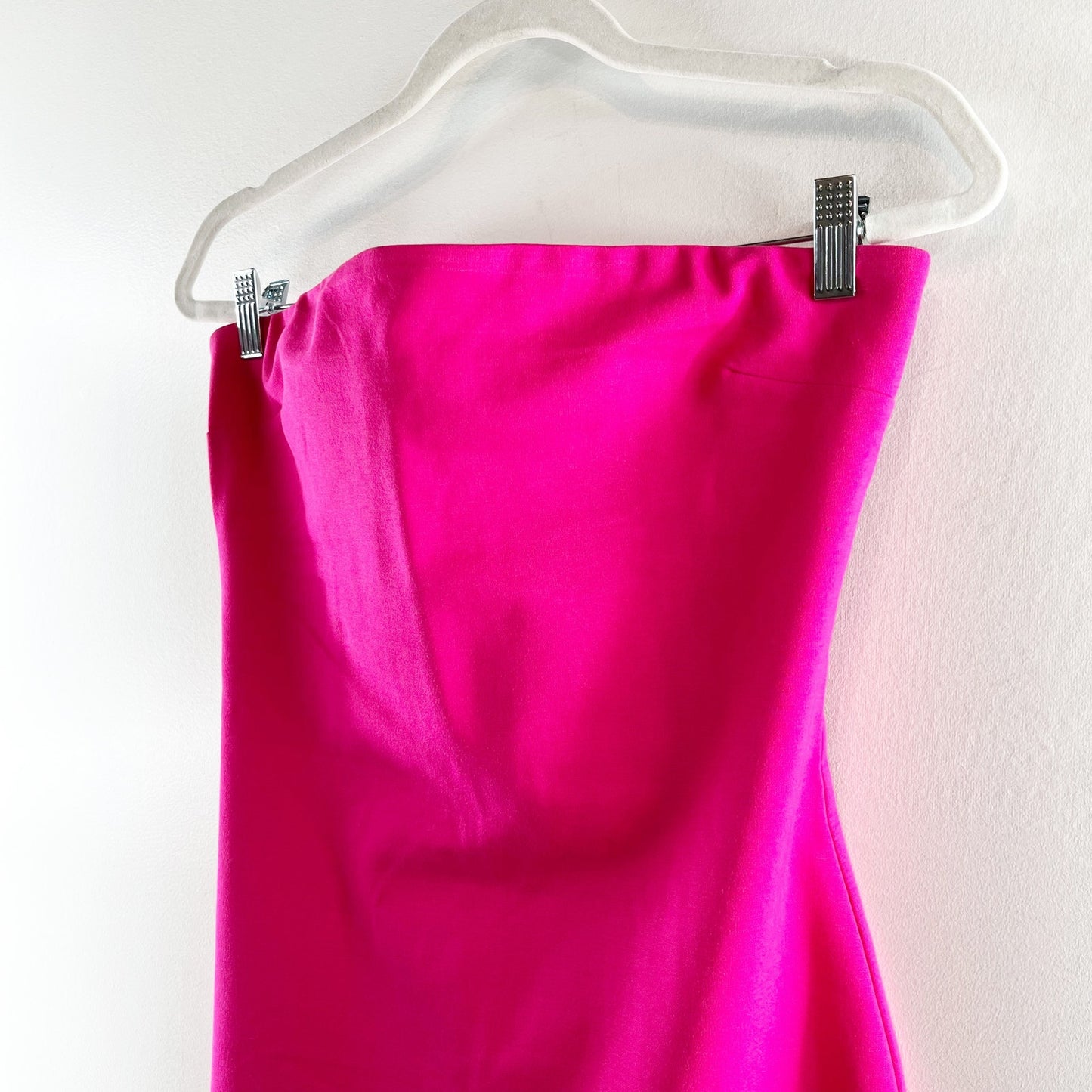 Superdown Lilian Strapless Tube Midi Dress Hot Pink Large