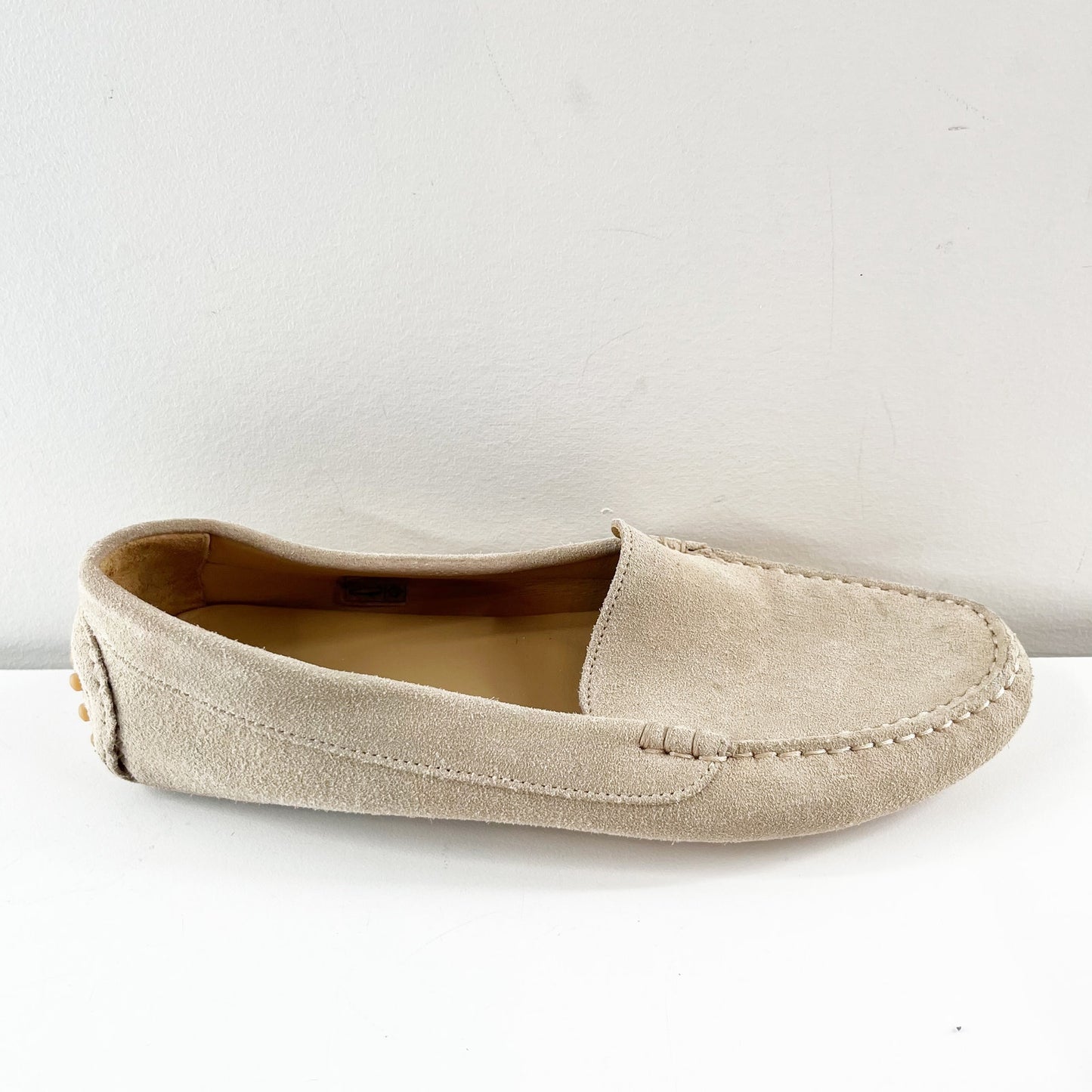 M. Gemi The Felize Suede Flat Loafer Moccasin Shoes Tan 38 / US 8