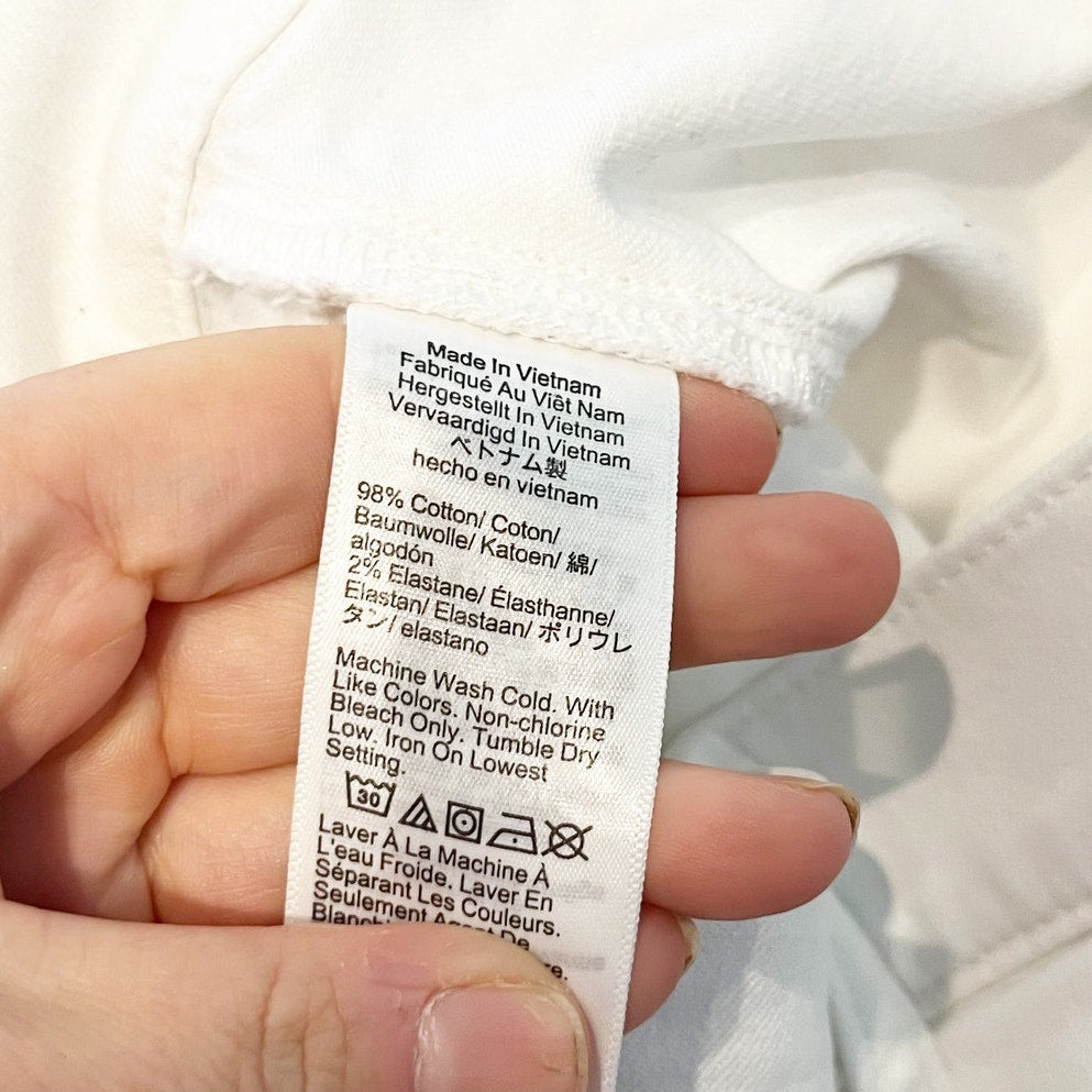 J. Crew Utility High Rise Jean Shorts White 27 / 4