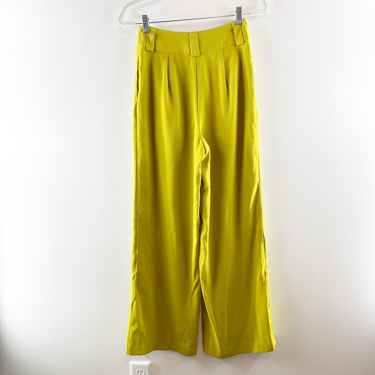 Lovers + Friends Topaz Wide Leg Trouser Pants Lime Green XS