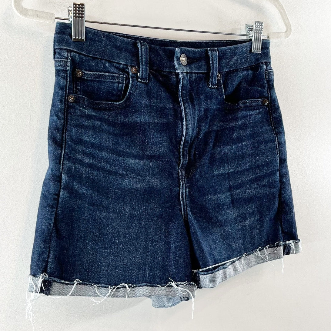 American Eagle Outfitters Ne(x)t Level Stretch Curvy Super Hi Rise Short Blue 6