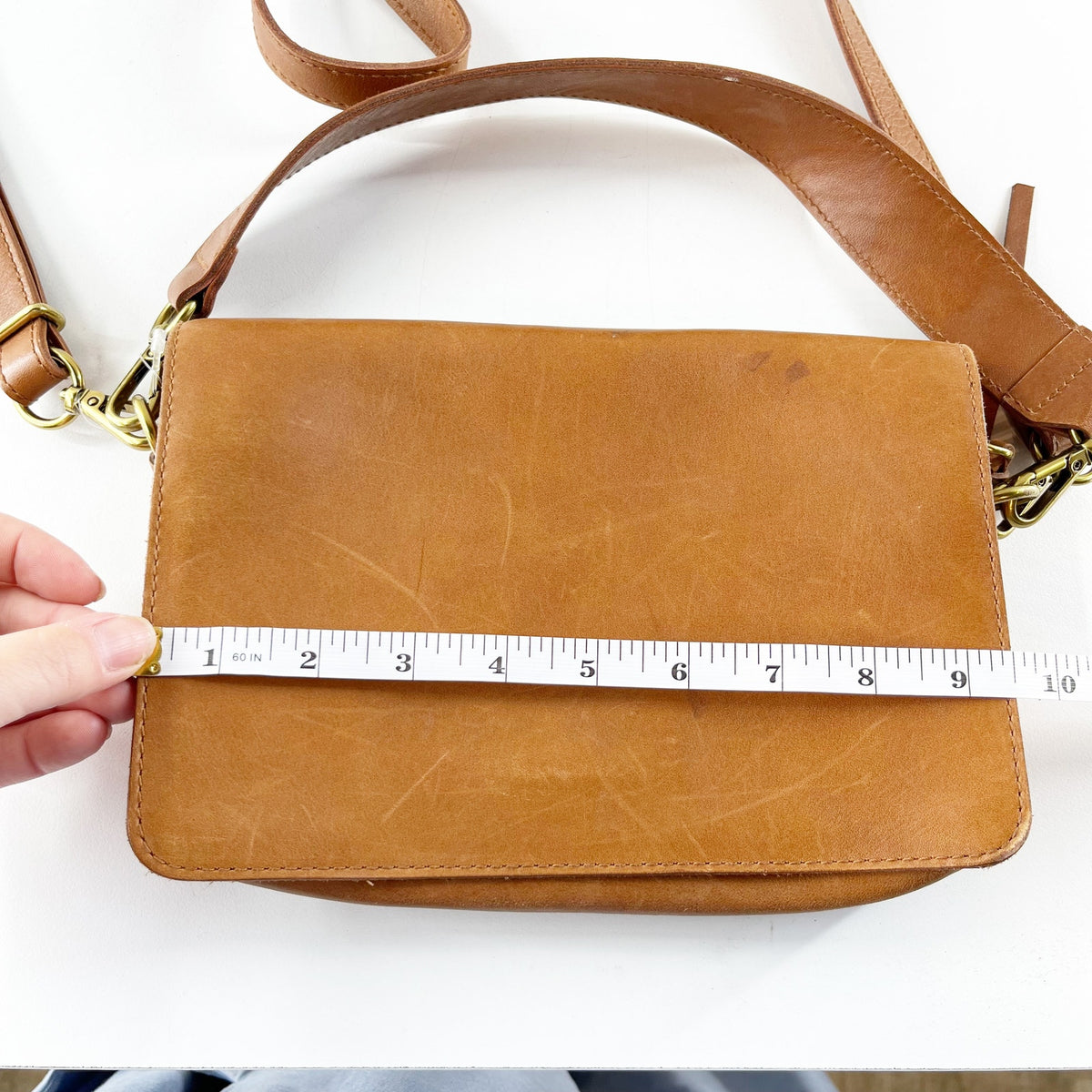Madewell The Convertible Flap Leather Crossbody Bag Brown