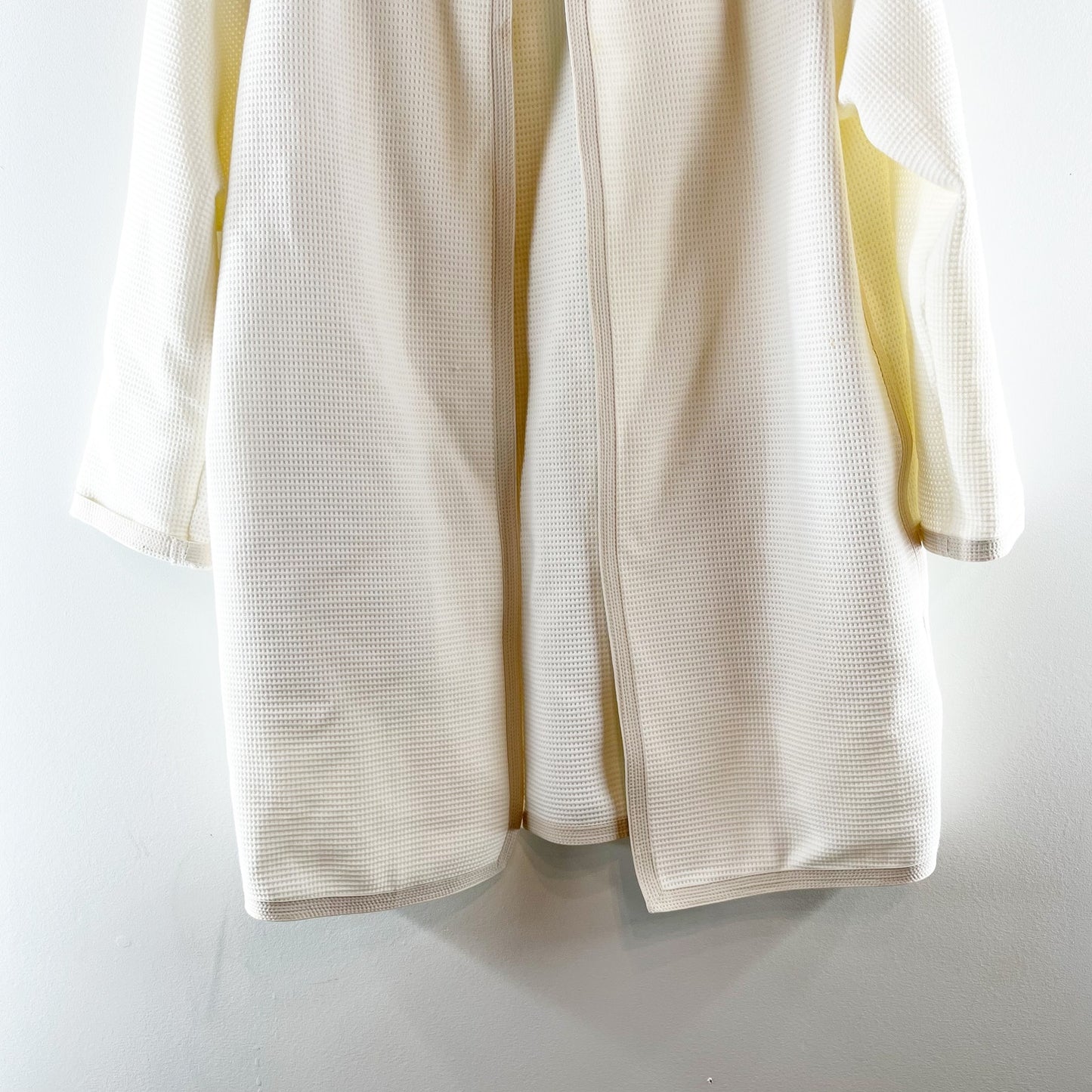 Lafayette 148 New York Long Sleeve Open Waffle Knit Jacket Blazer White Small