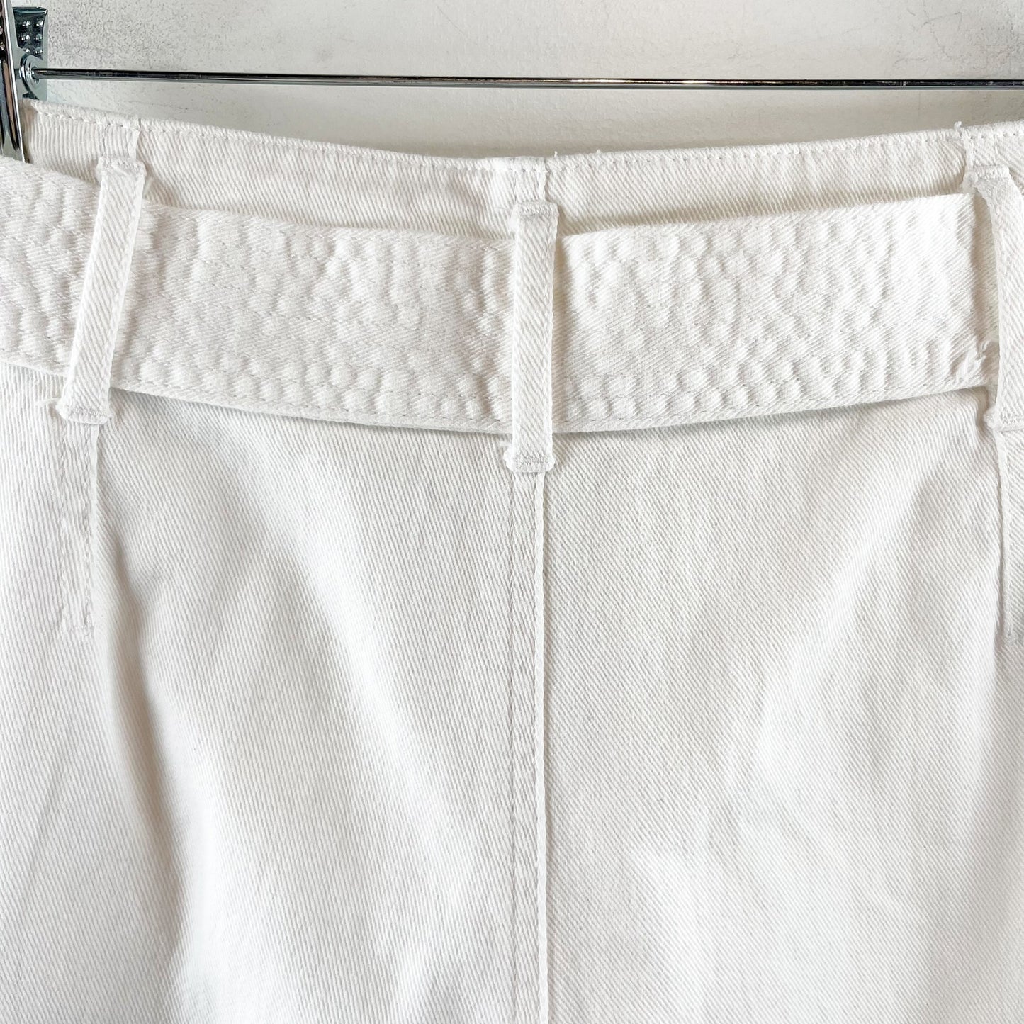 A New Day High Rise Wide Leg Belted Trouser Pants White 16