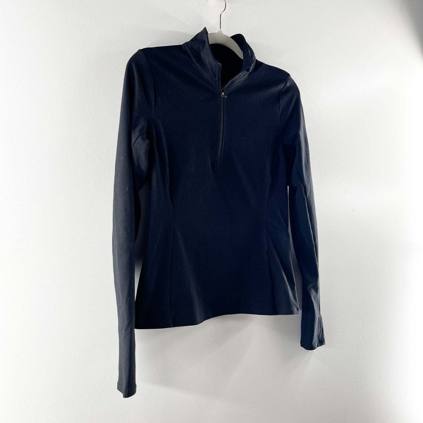 Alo Alosoft 1/2 Zip Rapid Long Sleeve Pullover Jacket Shirt Top Black Small
