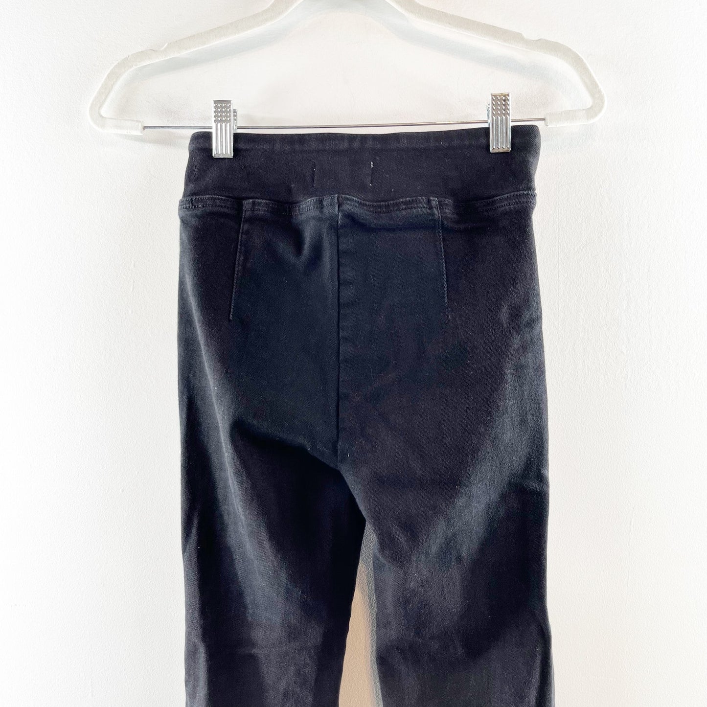 FRAME The Jet Set High Rise Flare Leg Pull On Jeans Black 0