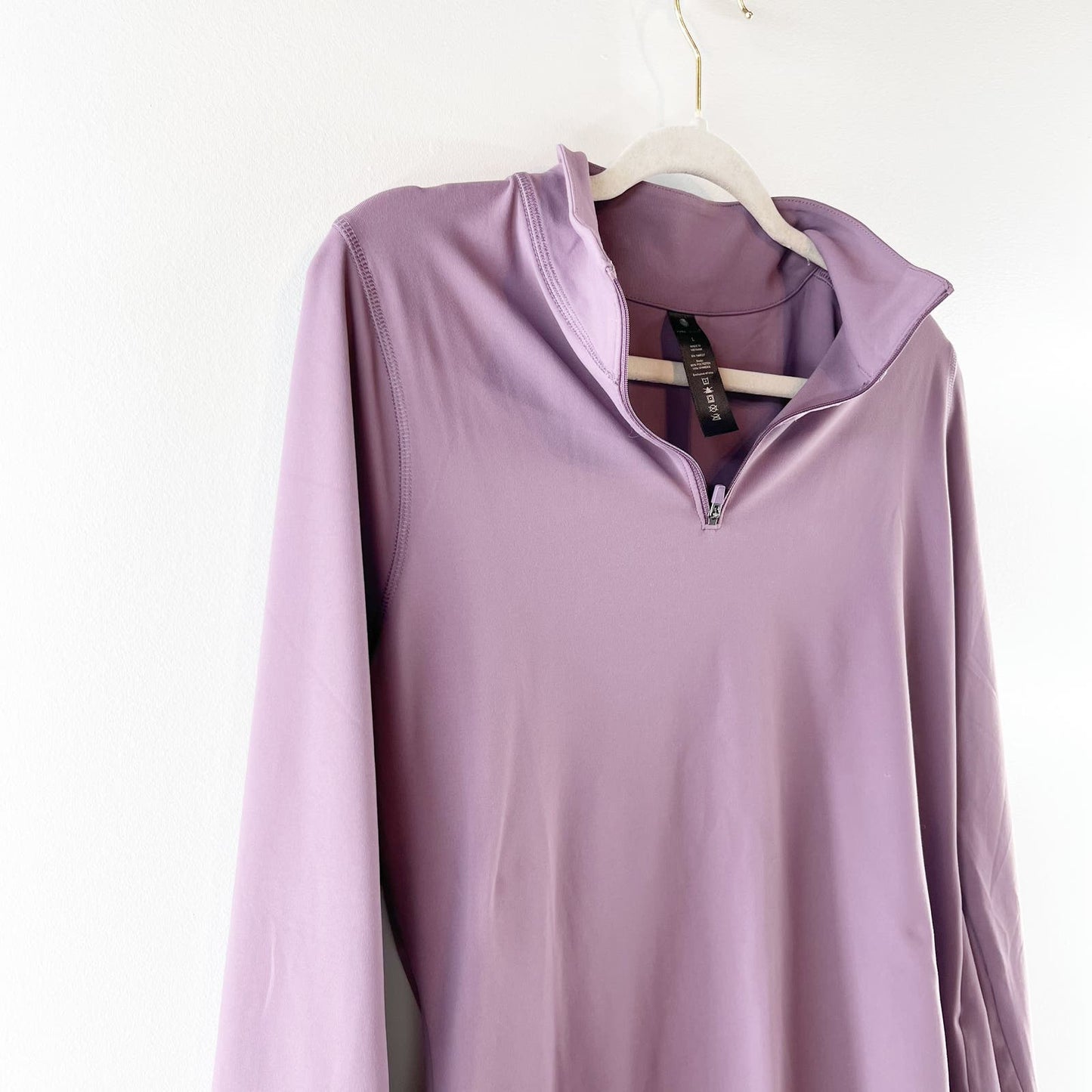 Yogalicious 1/4 Zip Long Sleeve Athletic Workout Jacket Purple Large