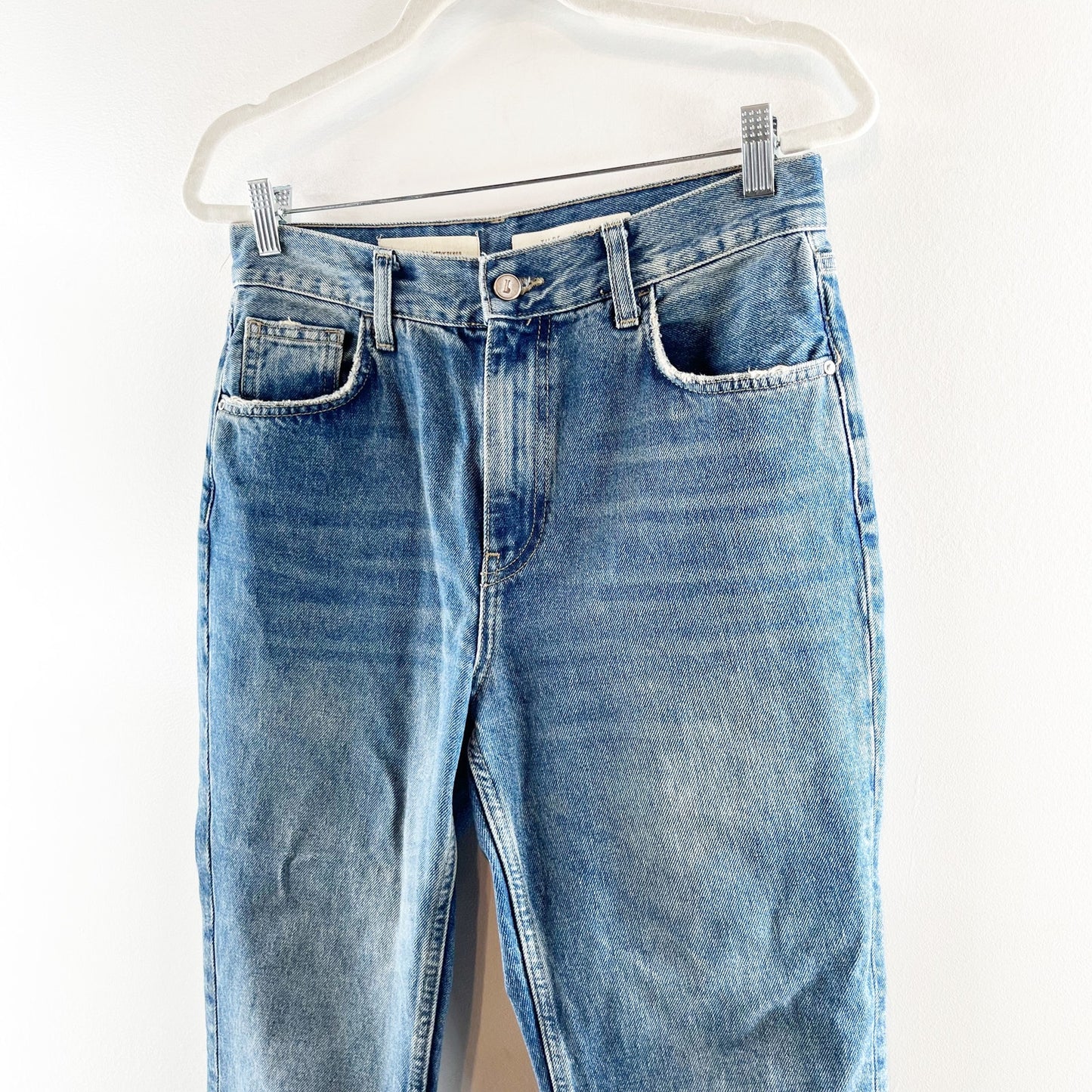 Pilcro and The Letterpress High Rise Tilde Slim Boyfriend Jeans Blue 28 / 6