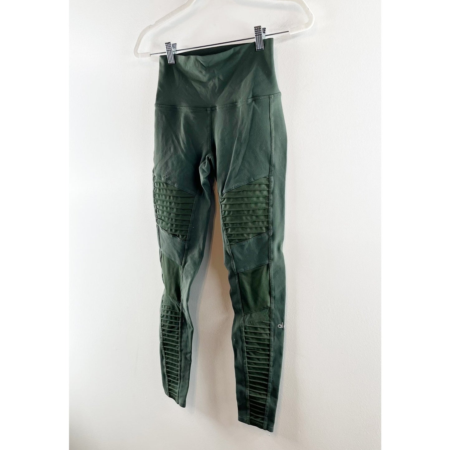 Alo Yoga Moto Leggings Pants Green Small
