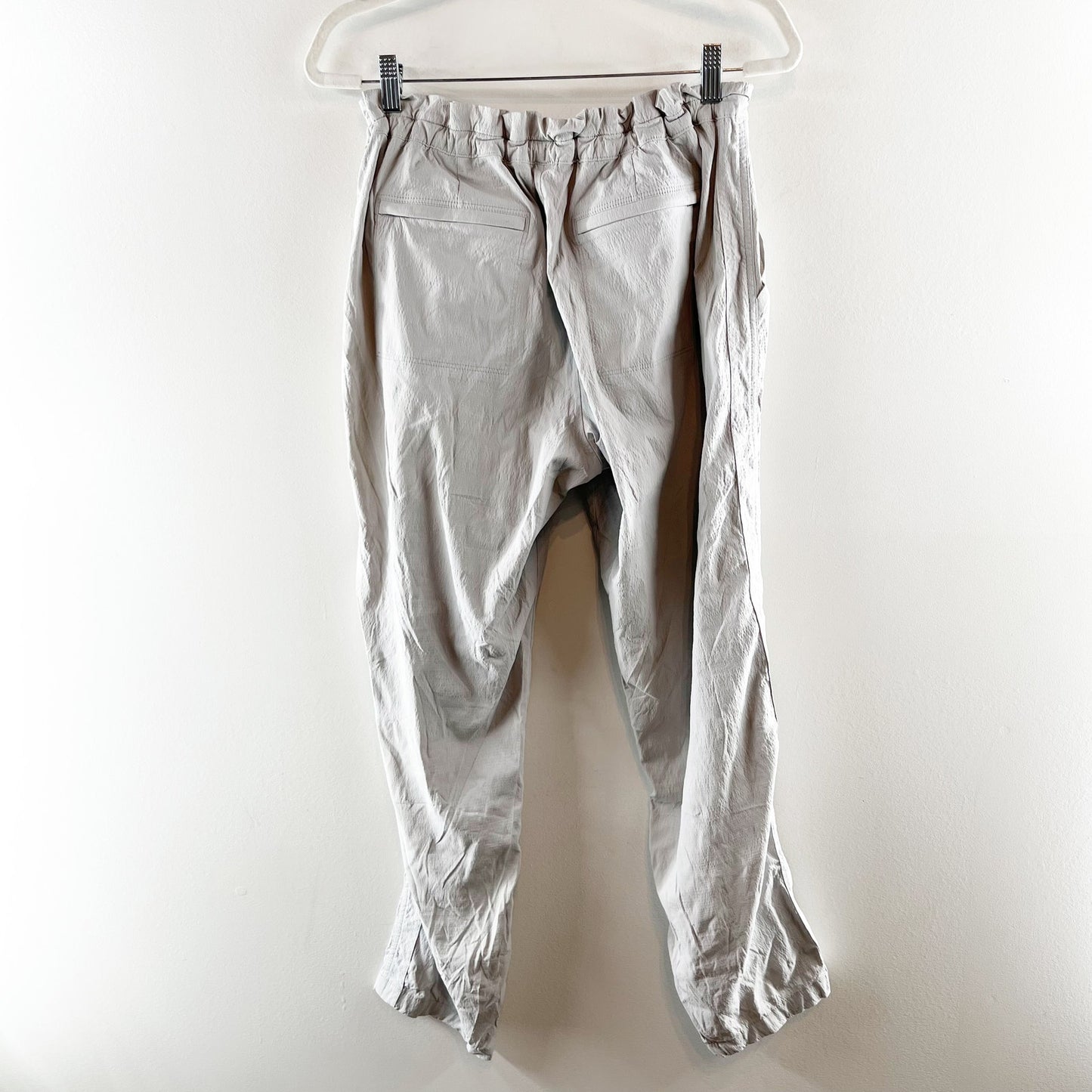 Athleta Pull On Trekkie Paper Bag Ankle Pants Galactic Grey 12