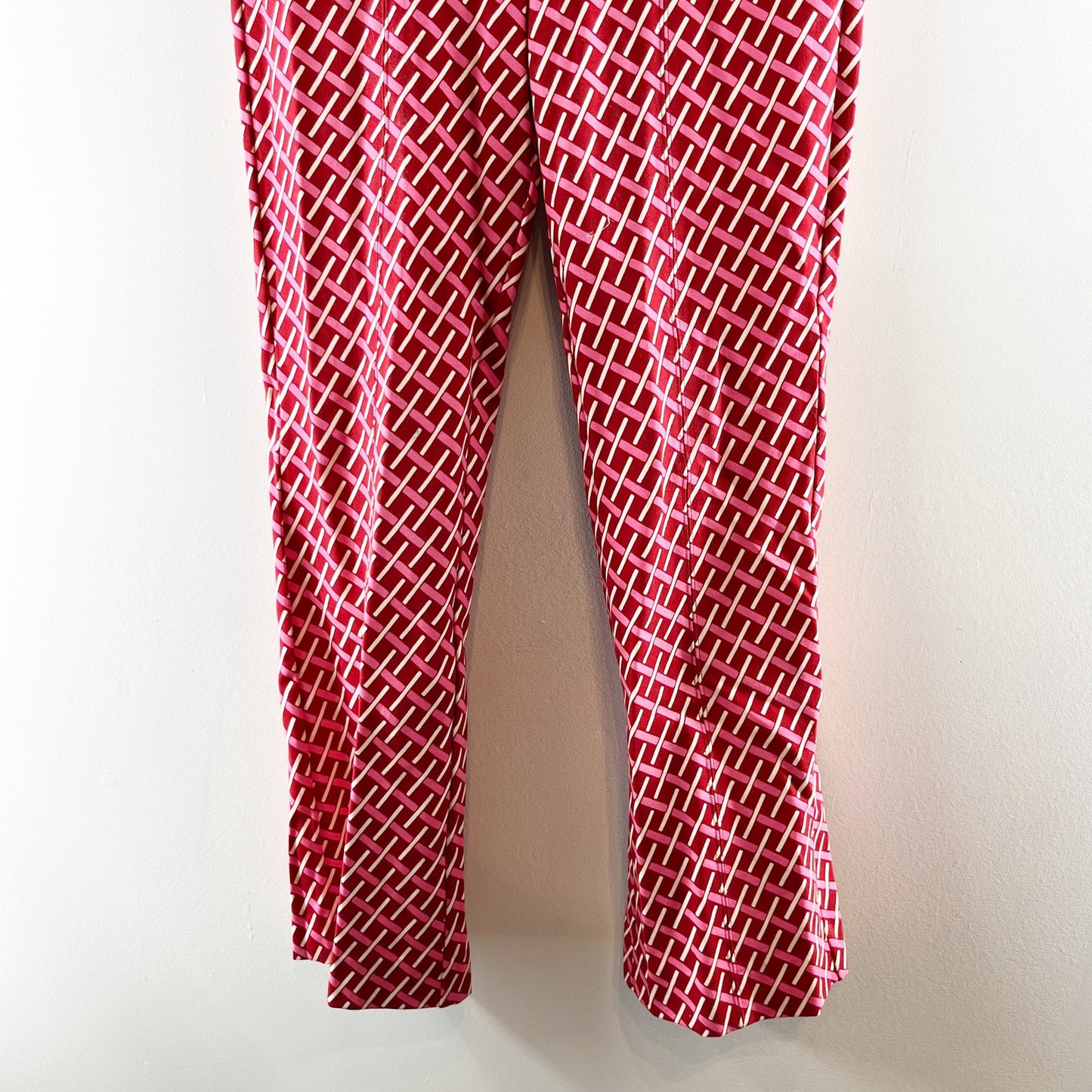 Maeve Anthropologie Margot Cropped Pull On Kick Flare Pants Red Pink Small