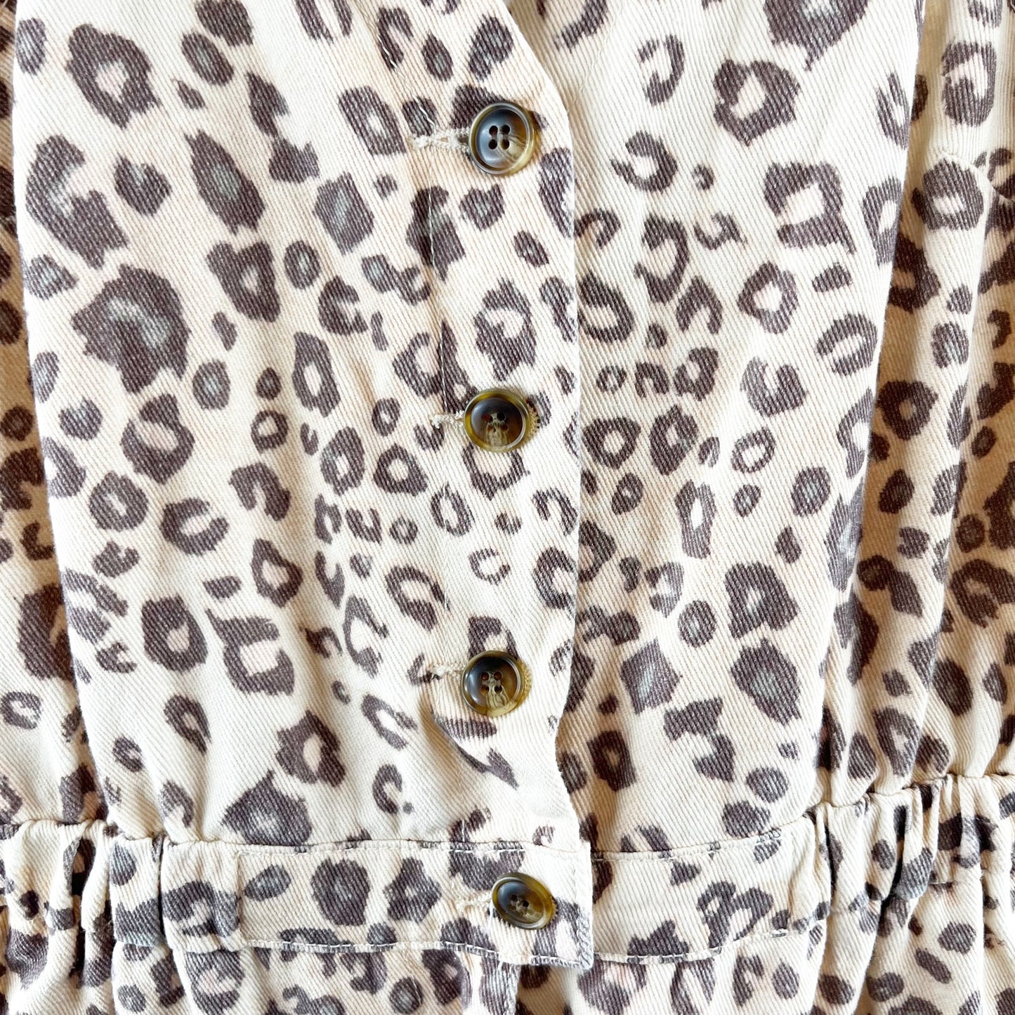 Anthropologie Current Air Sweetheart Neckline Piper Utility Jumpsuit Leopard Tan