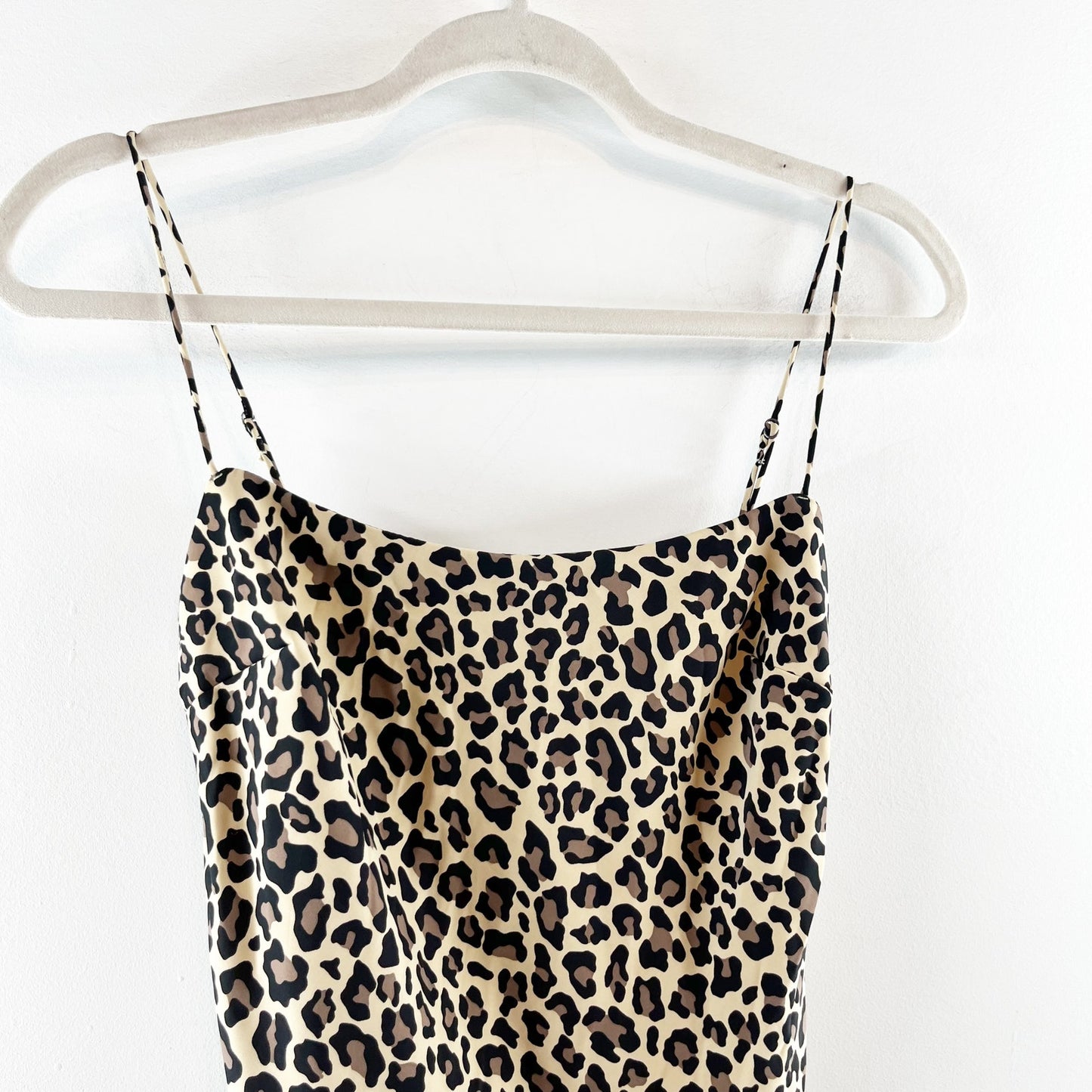 Abercrombie & Fitch The Julia Slip Midi Dress Leopard XS