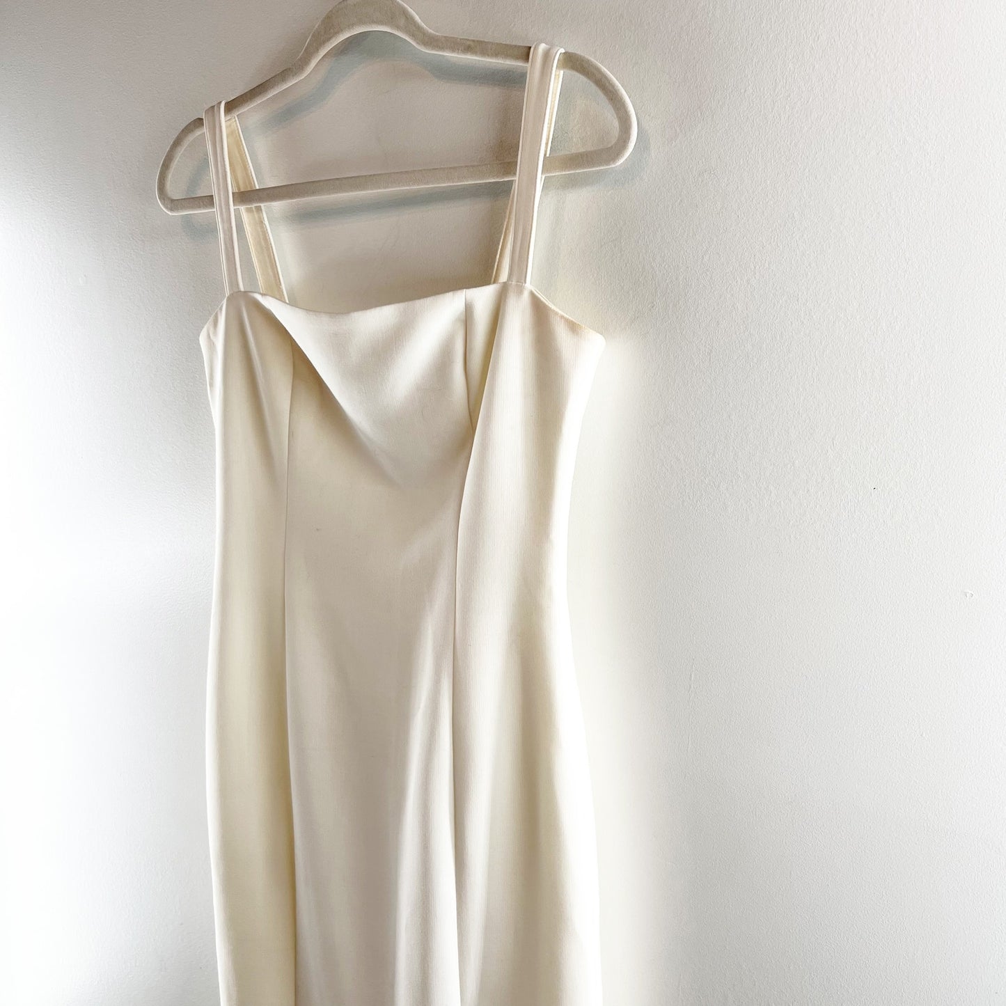 Cinq a Sept Square Neck Fitted Sleeveless Midi Sheath Dress Ivory White 6