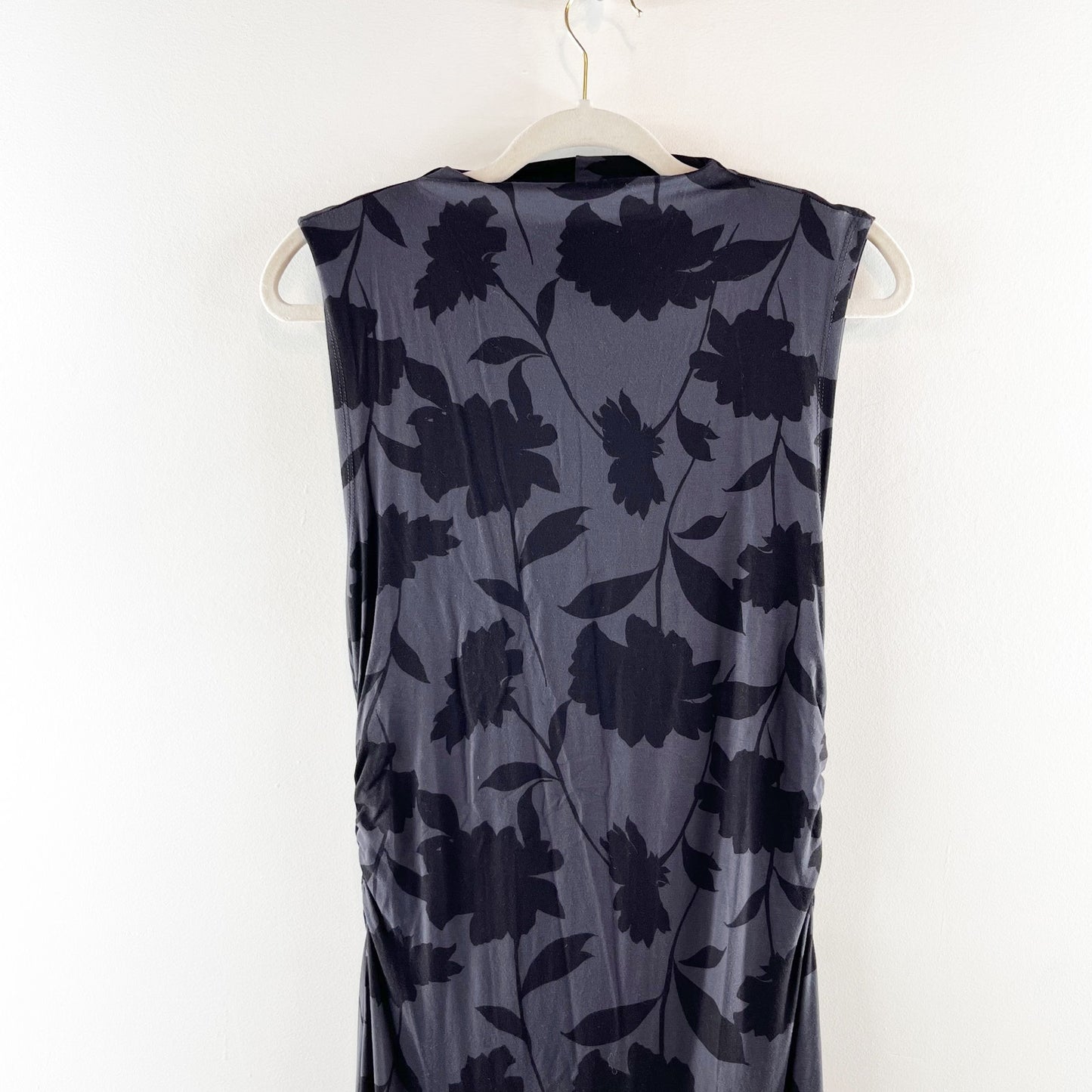 Z Supply Tatum Shadow Floral Print Sleeveless Bodycon Midi Dress Black Small