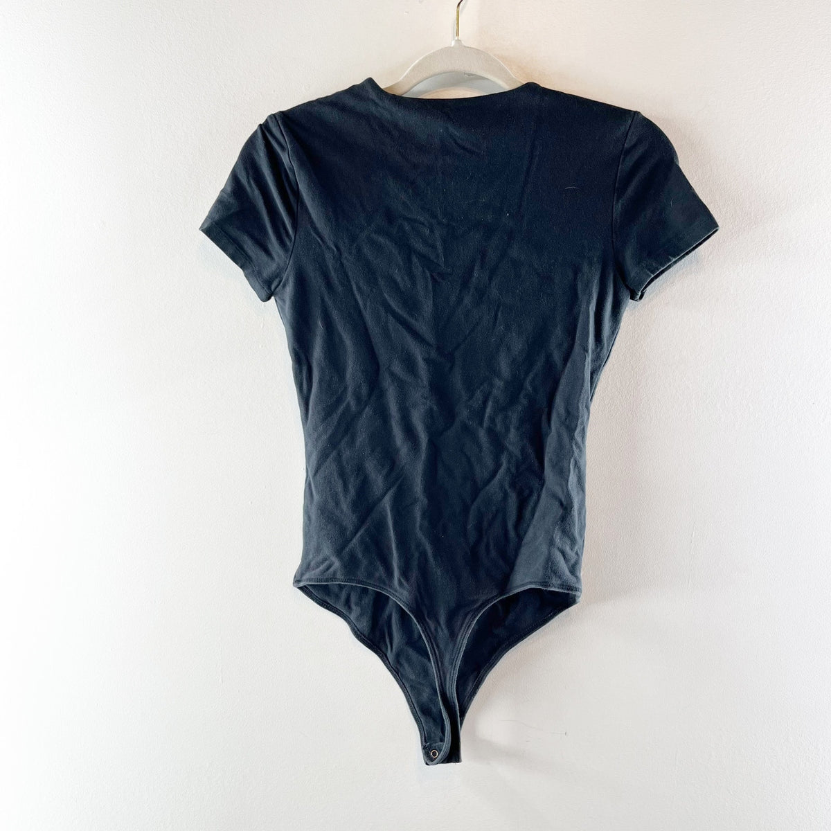 Abercrombie Crewneck Short Sleeve Bodysuit Black Medium