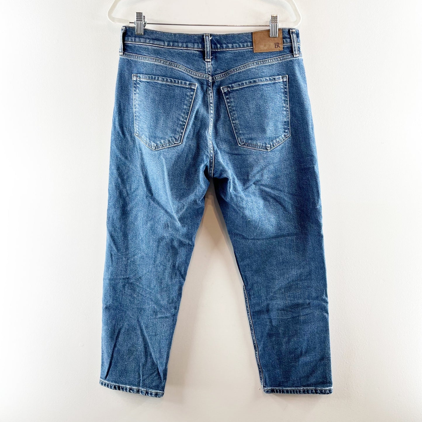 Banana Republic High Rise Button Fly Straight Leg Jeans Blue 30 Petite
