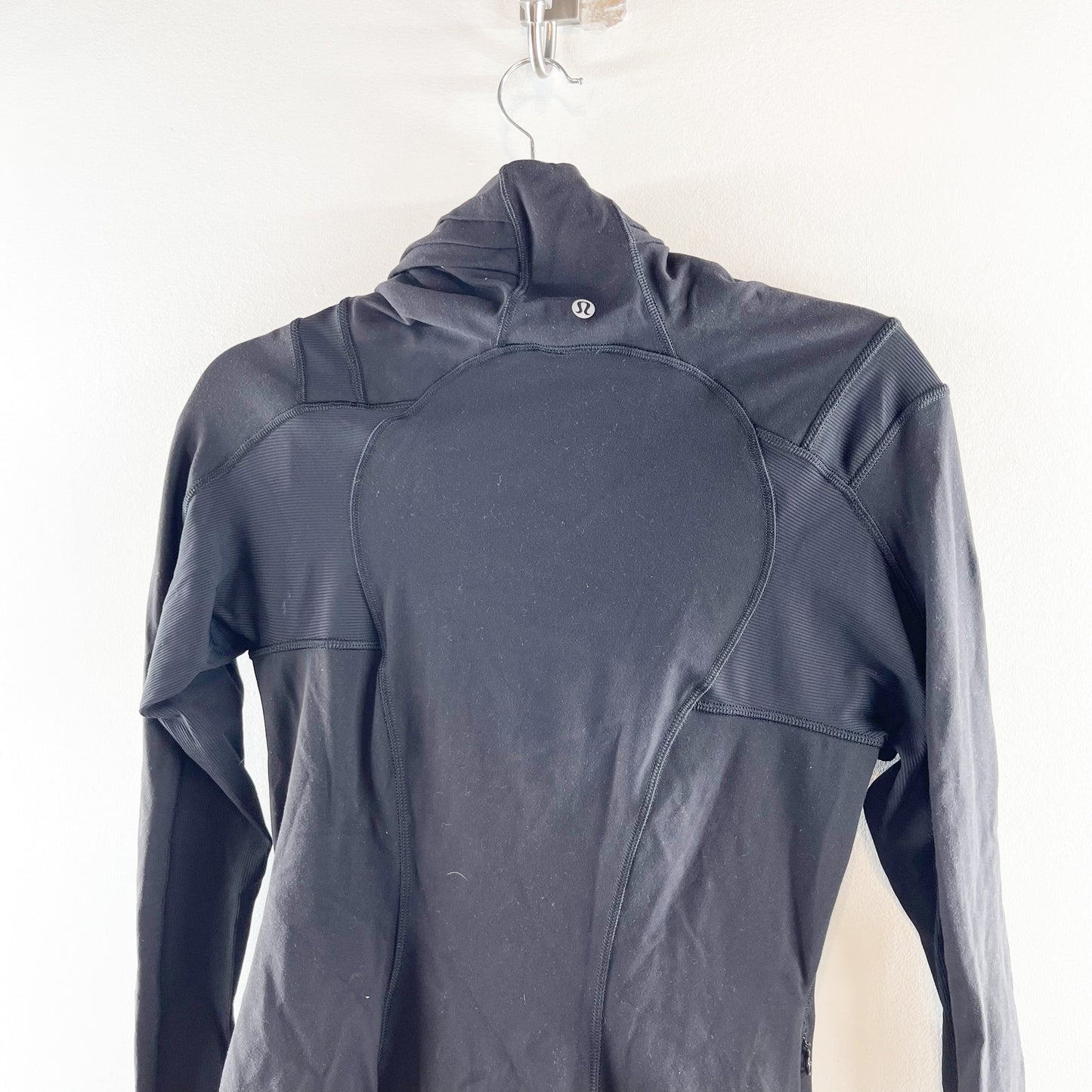 Lululemon Bhakti Long Sleeve Thumbhole Full Zip Yoga Jacket Black 8