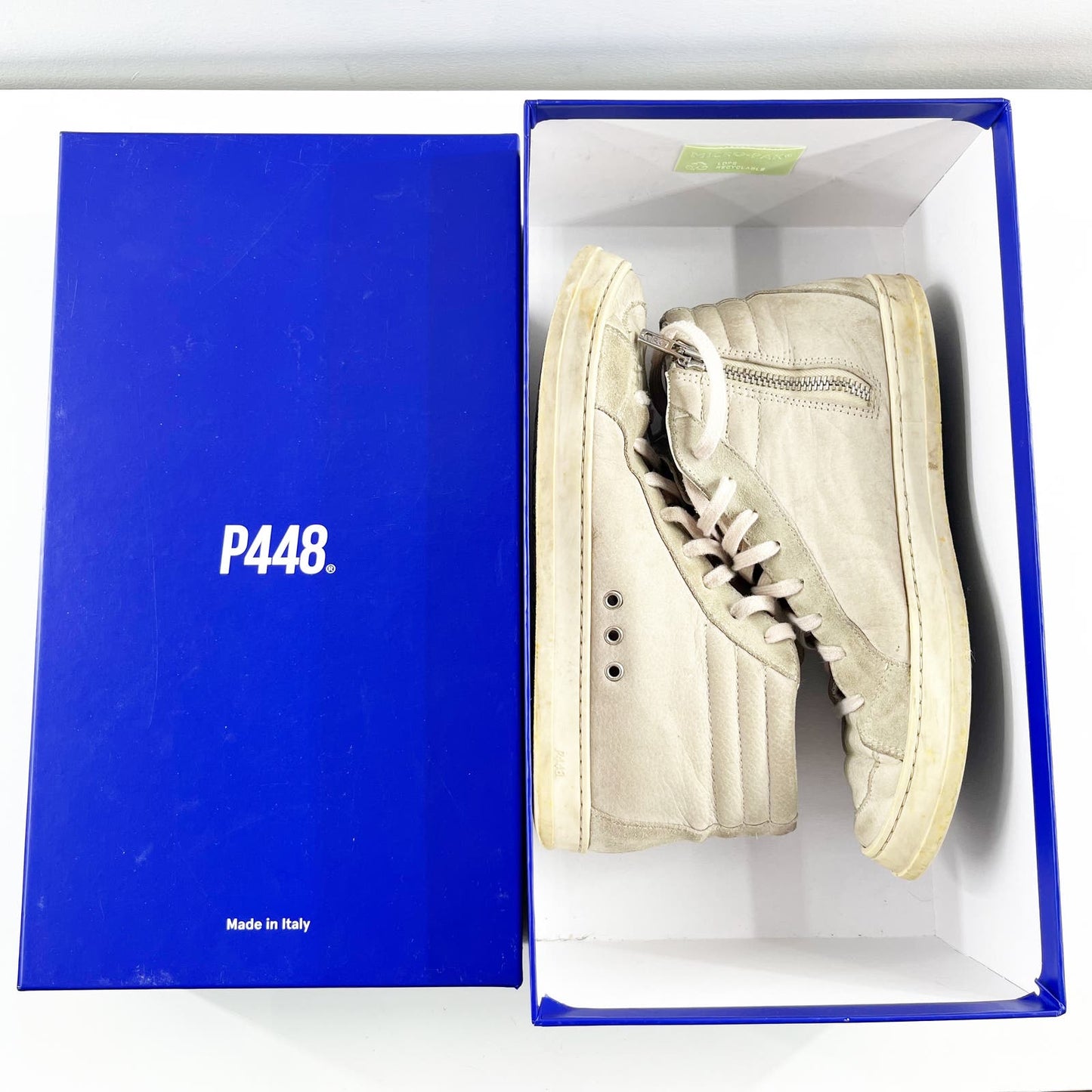 P448 Hightop Skate Sneakers Shoes Gray Cristal 38 / 8