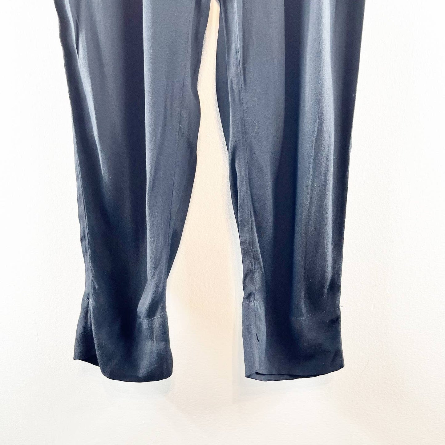 Anthropologie Cartonnier Straight Leg Tapered Elastic Waist Casual Pants Black S