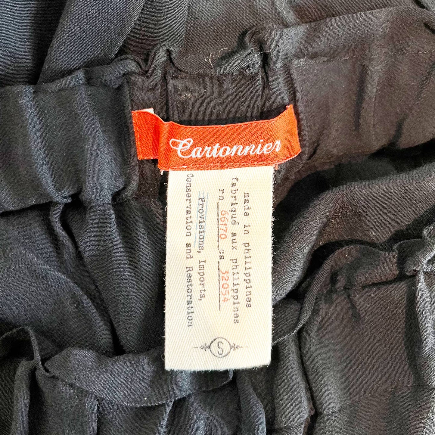Anthropologie Cartonnier Straight Leg Tapered Elastic Waist Casual Pants Black S