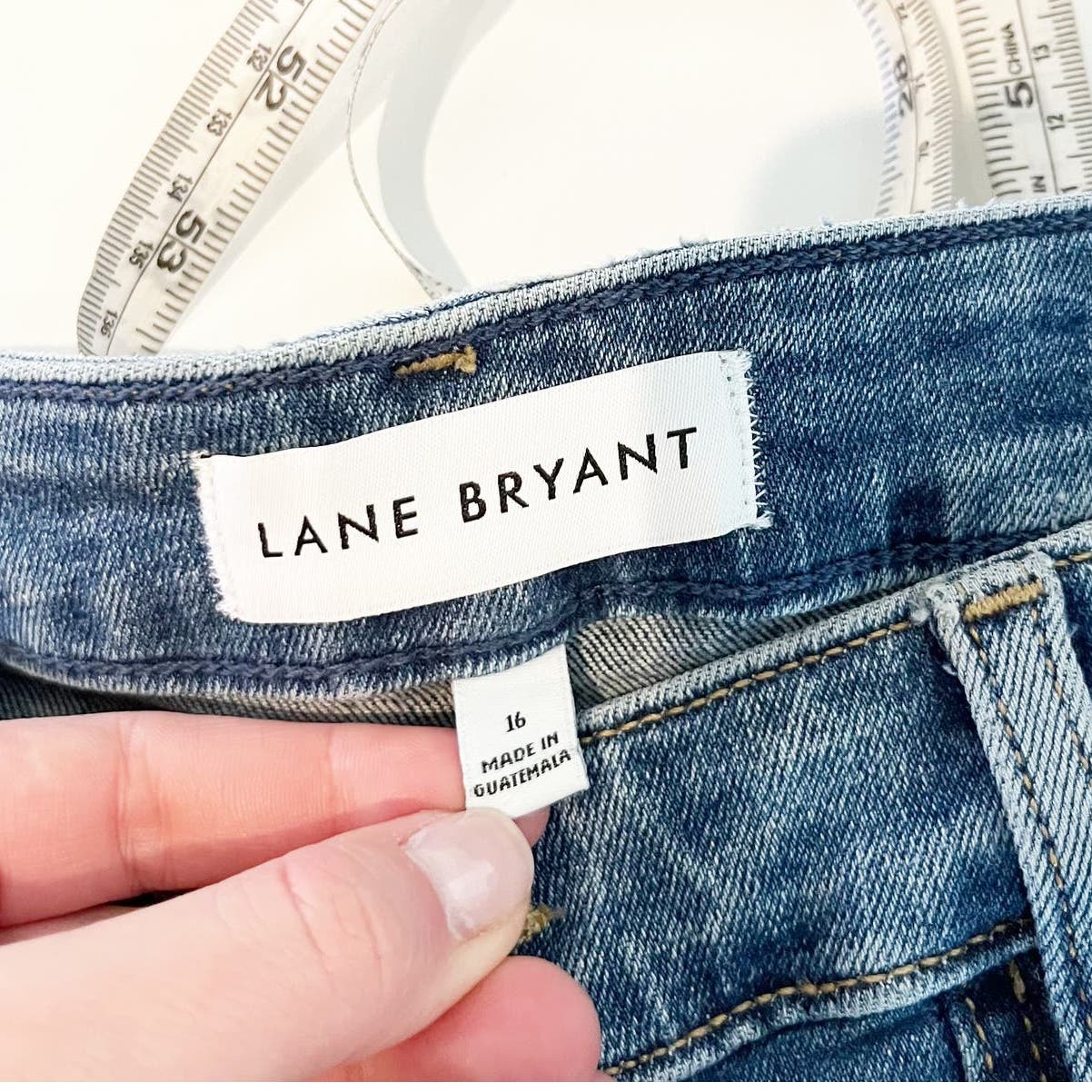 Lane Bryant Mid Rise Wide Leg Stretch Denim Jeans Blue 16