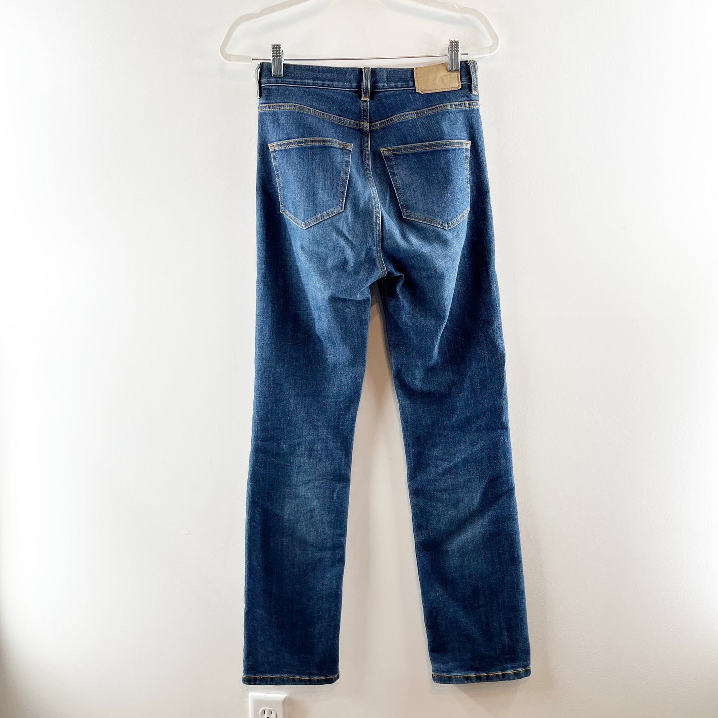 Jeanerica Eiffel High Ries Straight Leg Jeans Dark Vintage Blue 26 / 2
