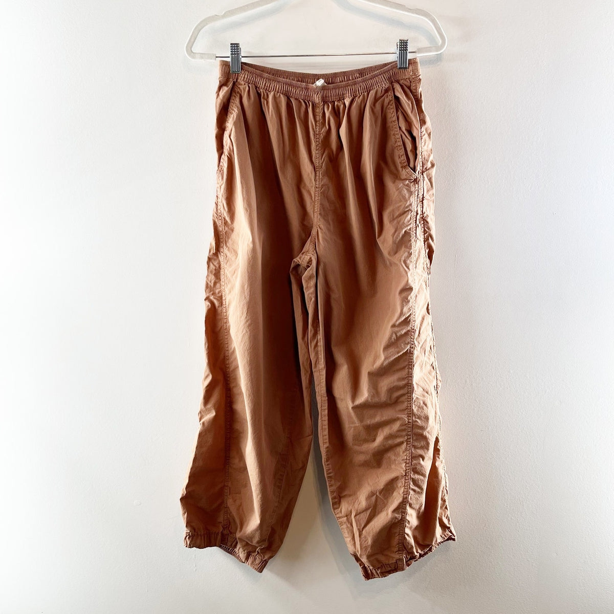 Aerie High Rise Baggy Lightweight Cargo Pants Brown Small
