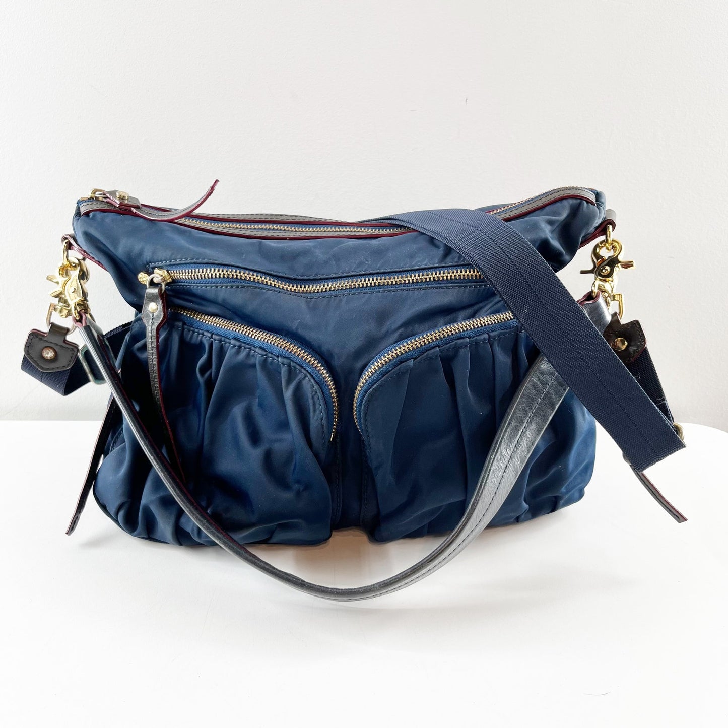 MZ Wallace Paige Mini Crossbody Bag Blue Dawn Bedford