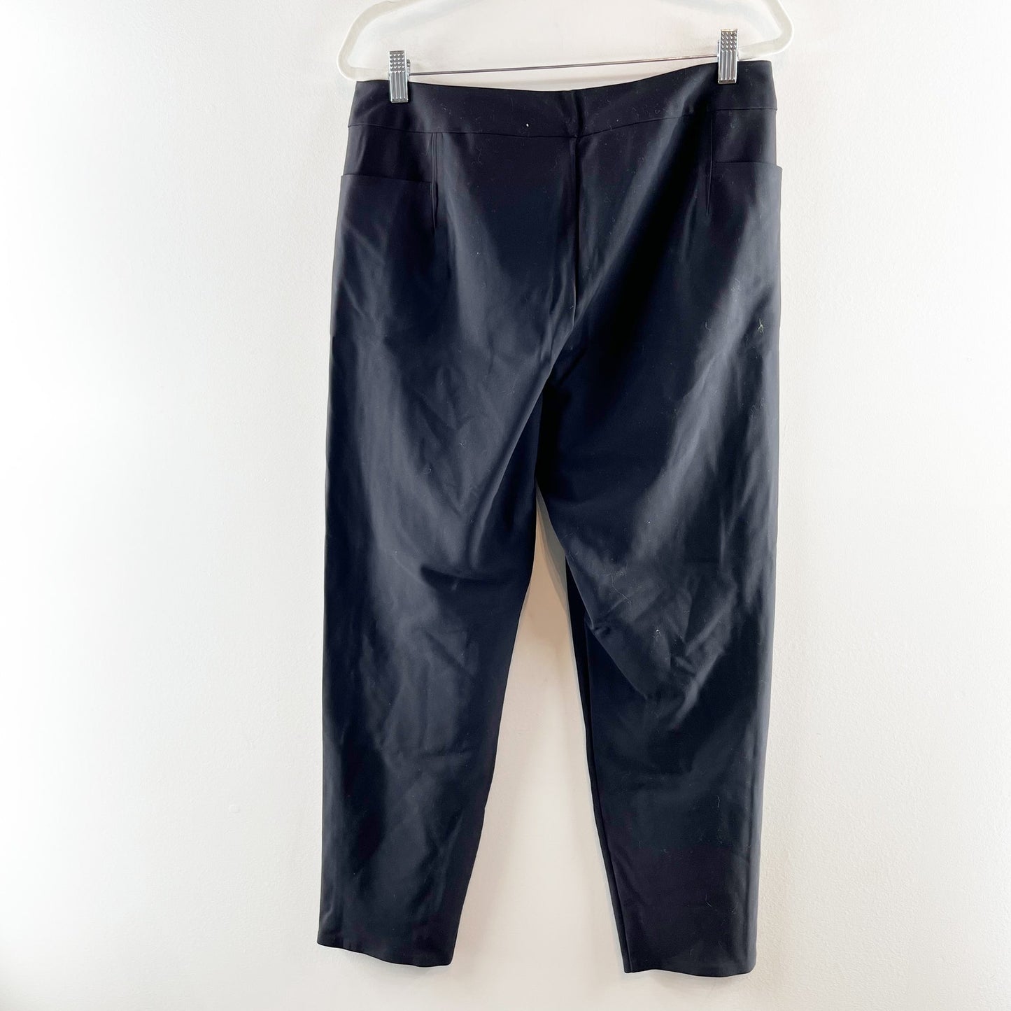 Athleta High Rise Stellar Skinny Ankle Trouser Pants Black 14
