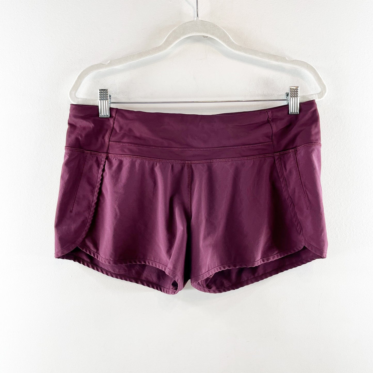Lululemon Athletica Run Times Medium Rise Short 4-way Stretch 4" Deep Rouge 10