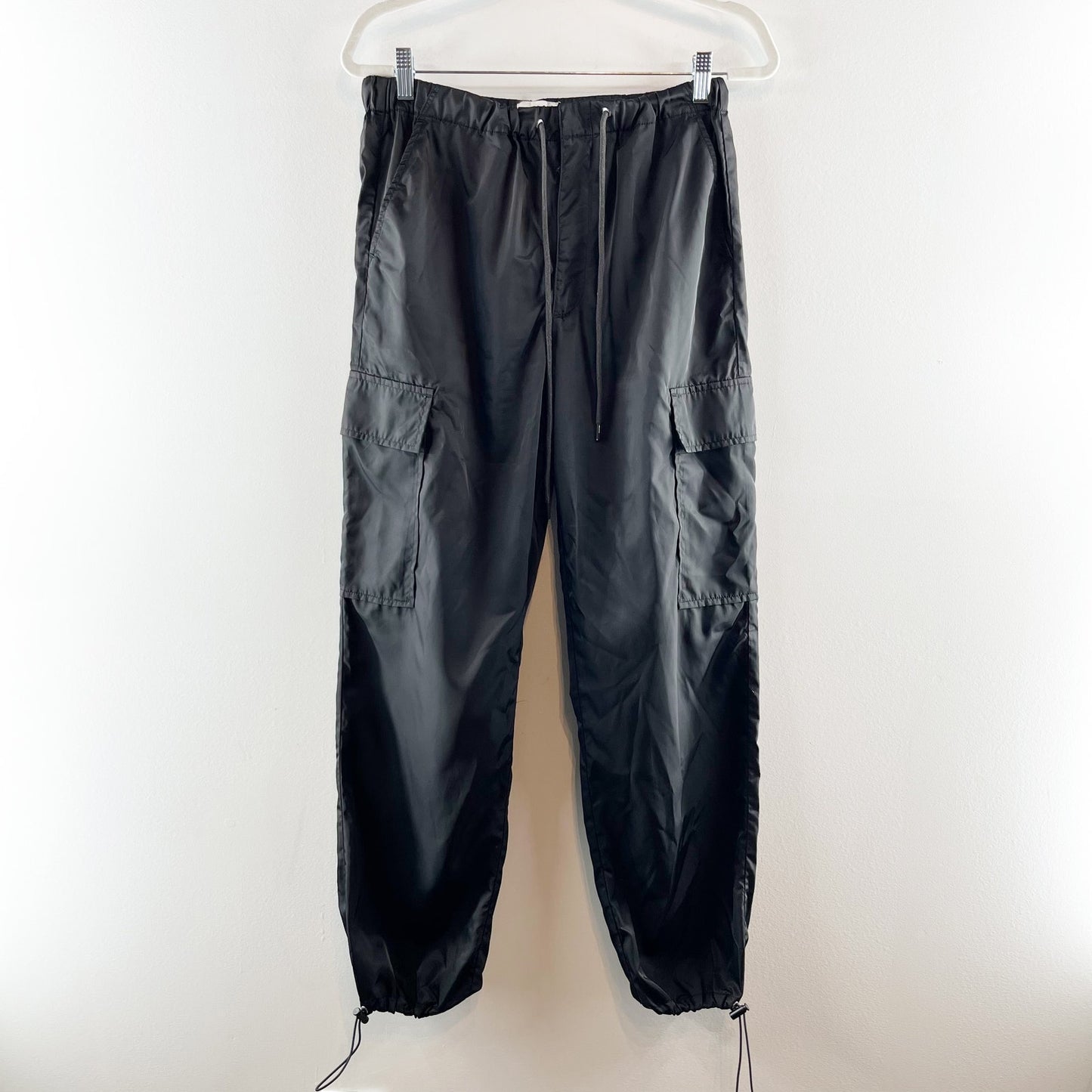 Pistola Jade High Rise Drawstring Lightweight Cargo Trouser Pants Black Medium