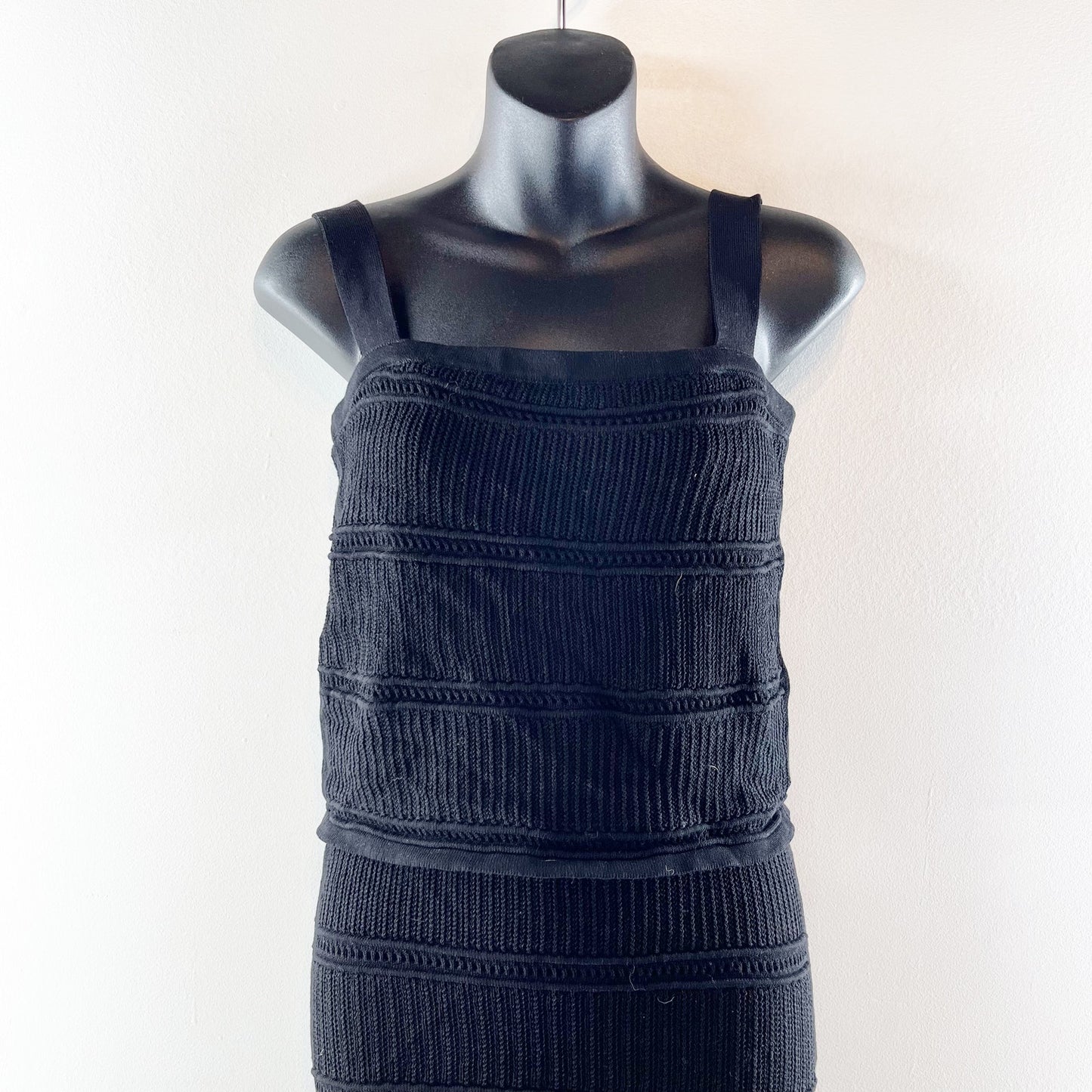 Z Supply Fiona Tank Top & Finley Fringe Crochet Midi Skirt Set Black XS